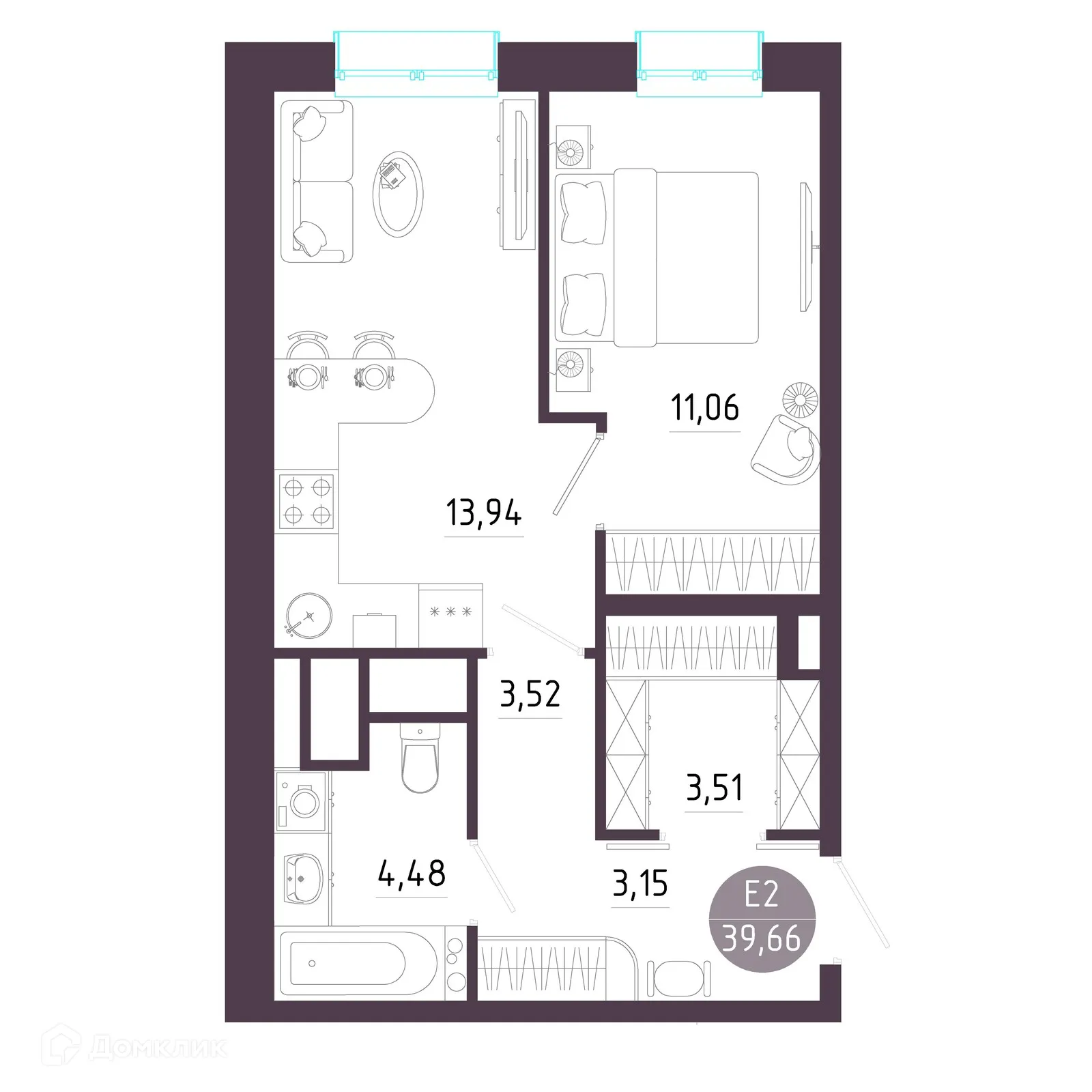 Фото квартиры в ЖК "Пряничная слобода"