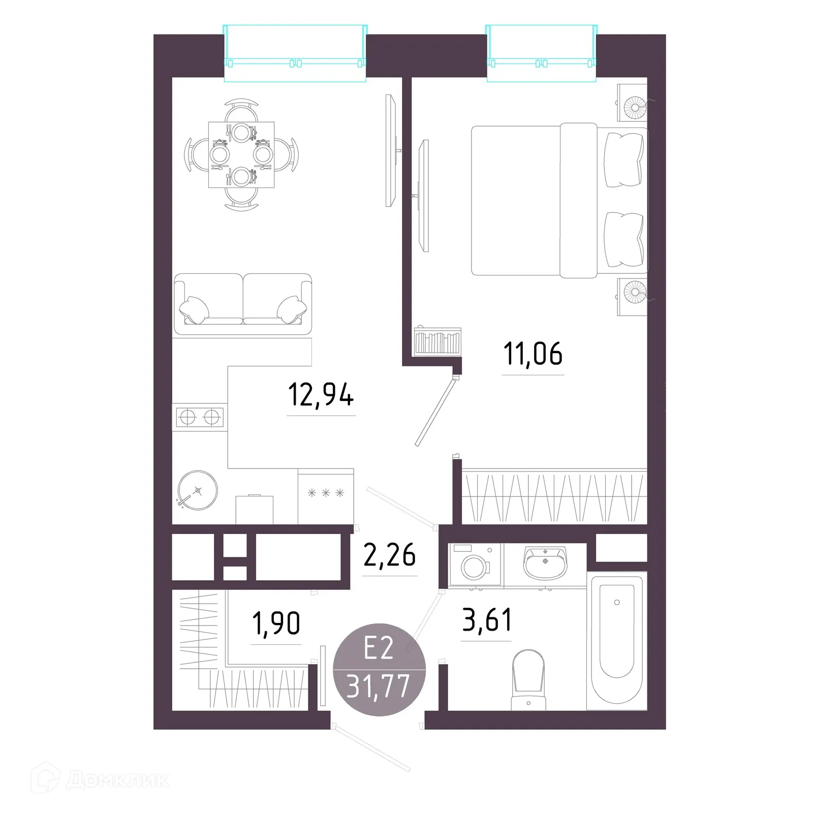 Фото квартиры в ЖК "Пряничная слобода"