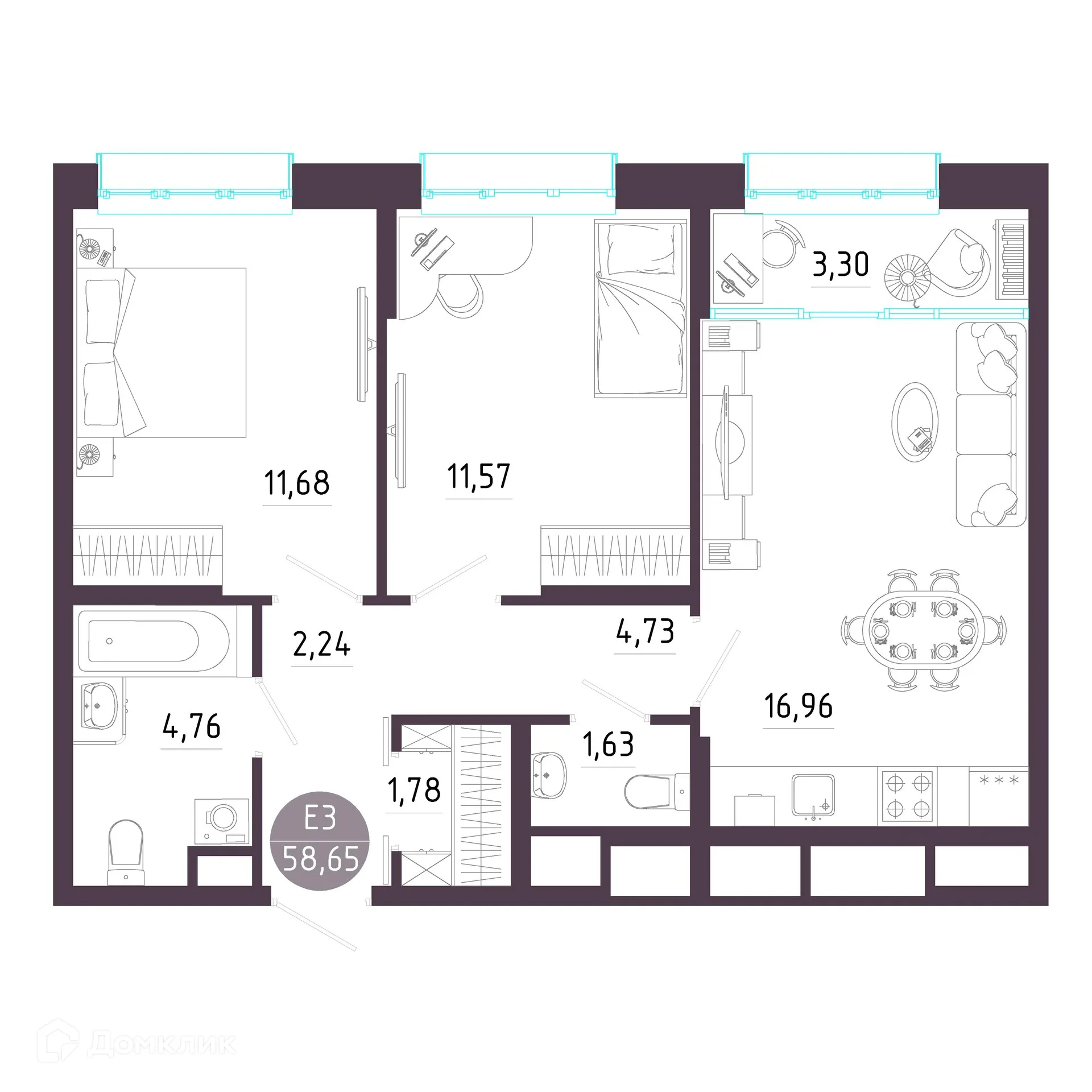 Фото квартиры в ЖК "Пряничная слобода"