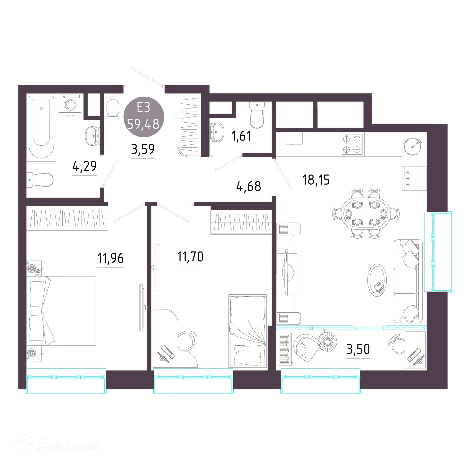 Фото квартиры в ЖК "Пряничная слобода"