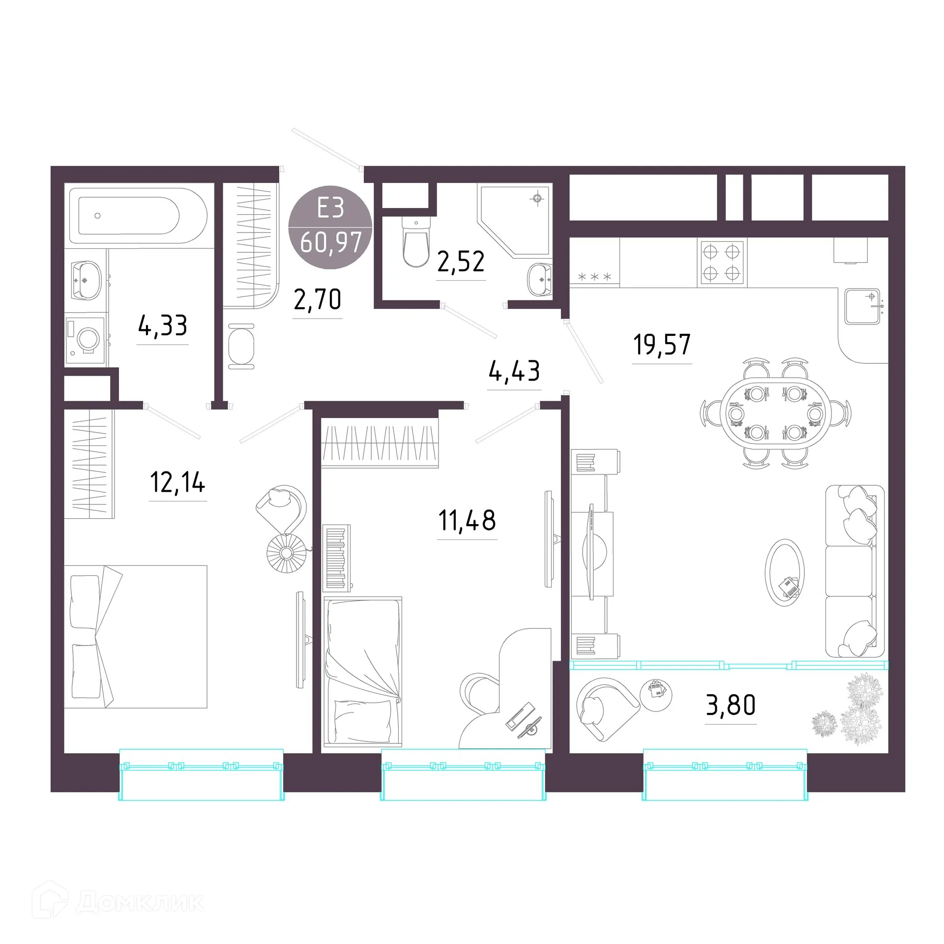 Фото квартиры в ЖК "Пряничная слобода"