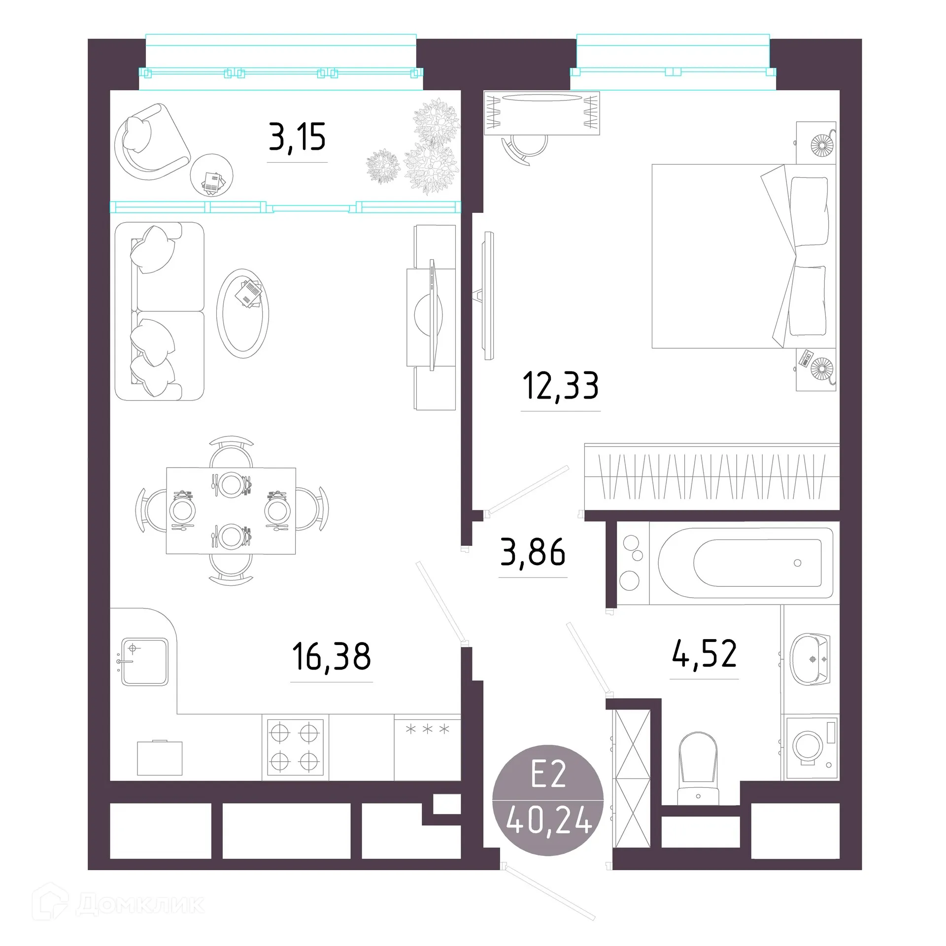 Фото квартиры в ЖК "Пряничная слобода"
