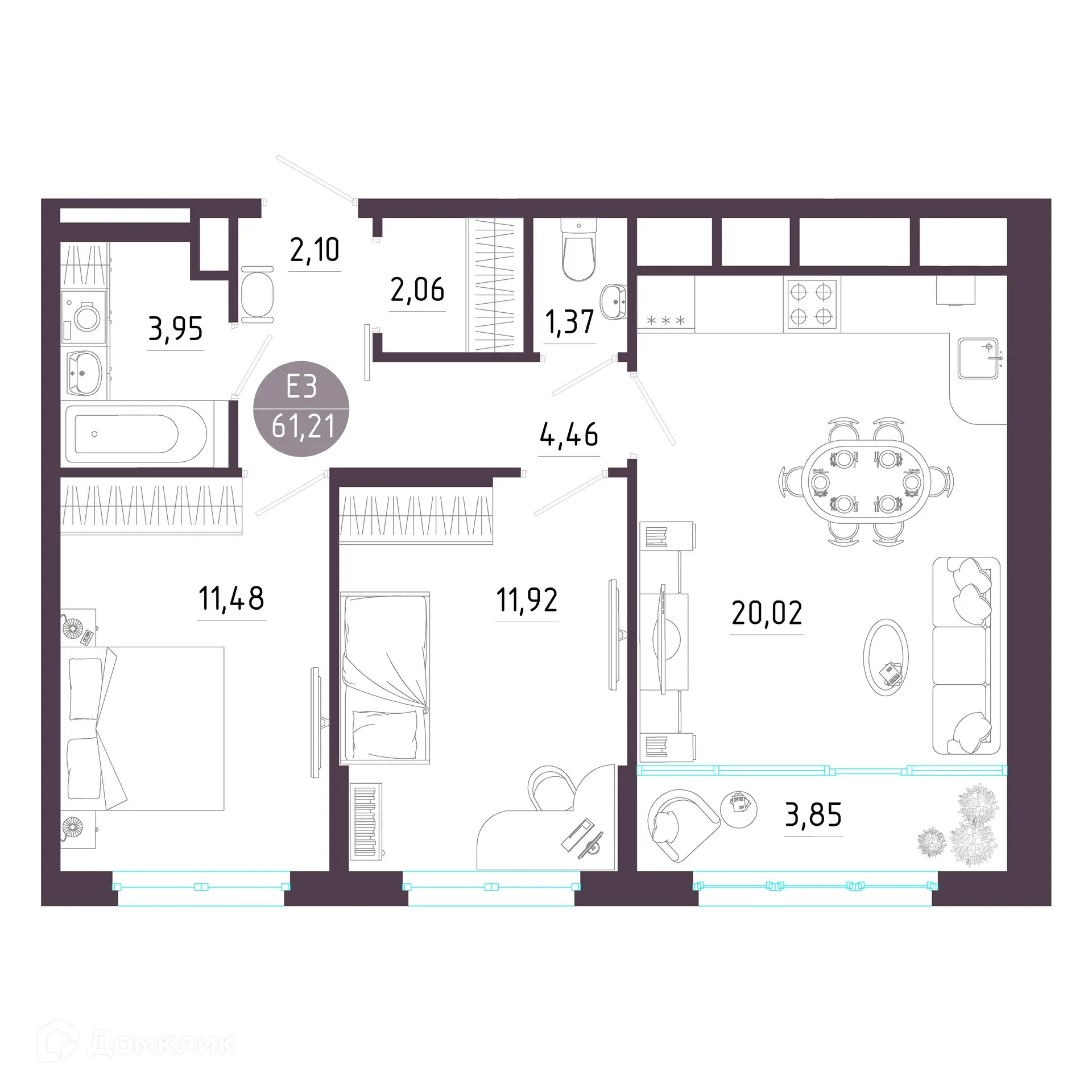 Фото квартиры в ЖК "Пряничная слобода"