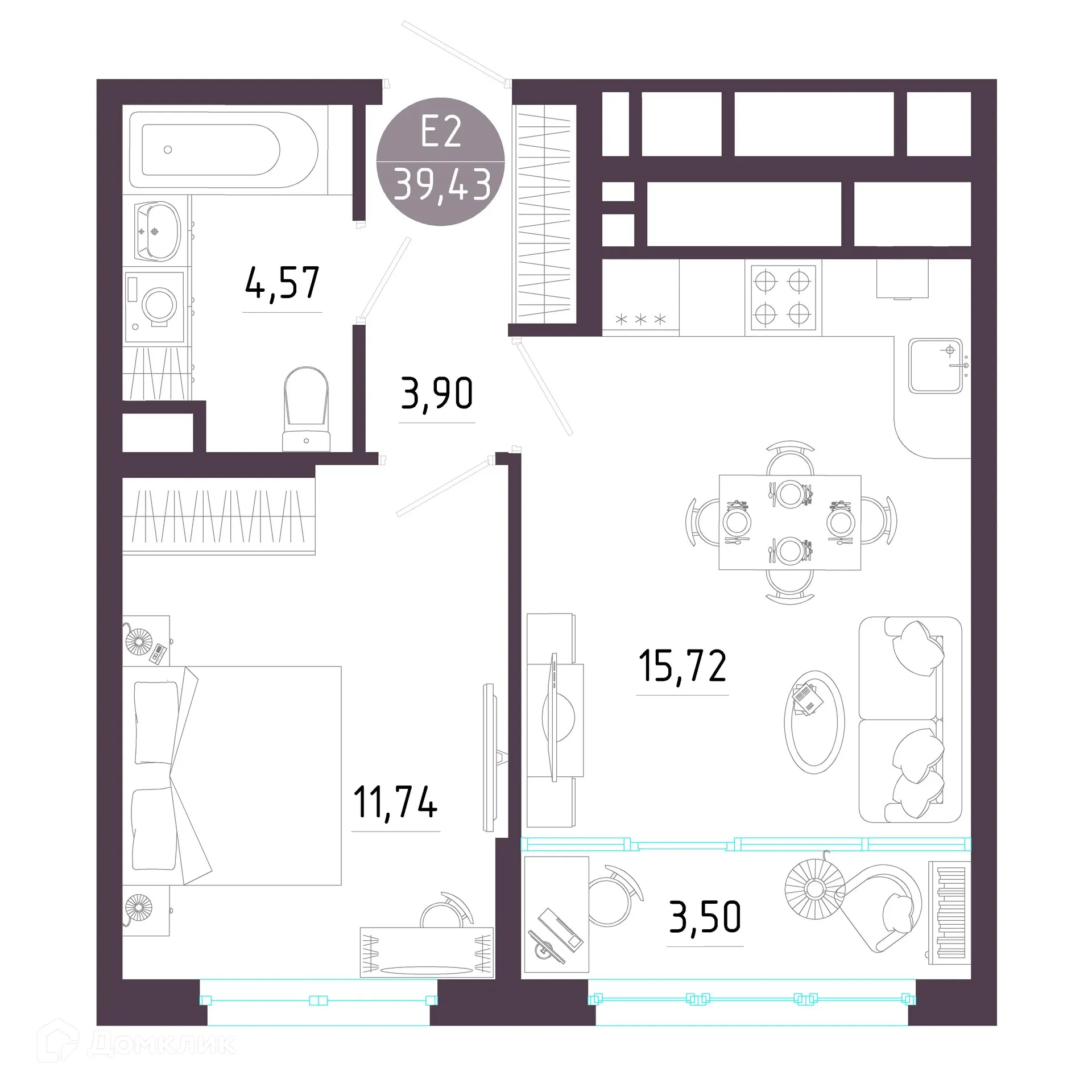 Фото квартиры в ЖК "Пряничная слобода"