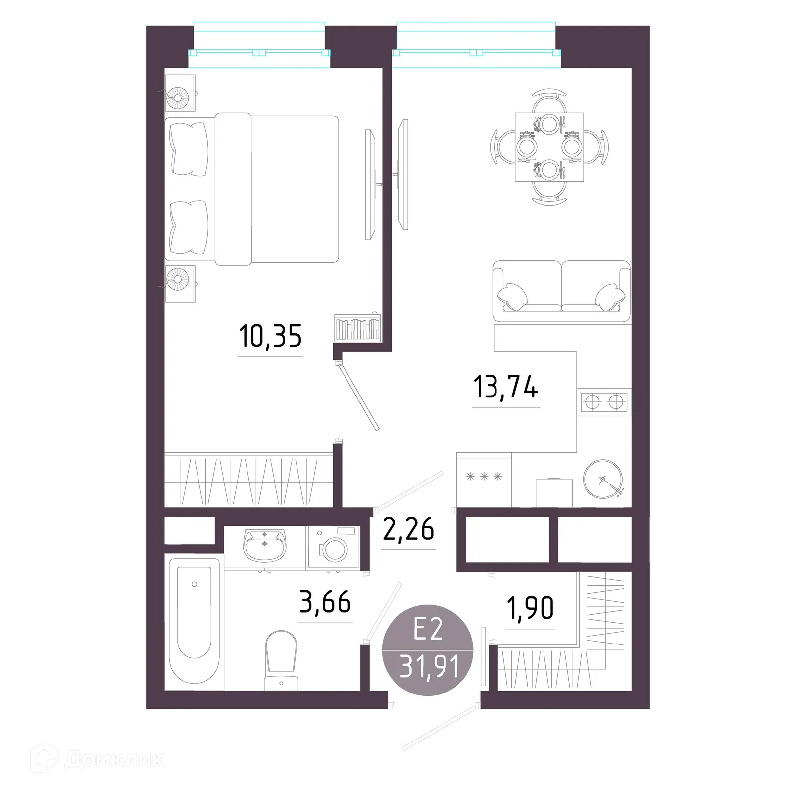 Фото квартиры в ЖК "Пряничная слобода"