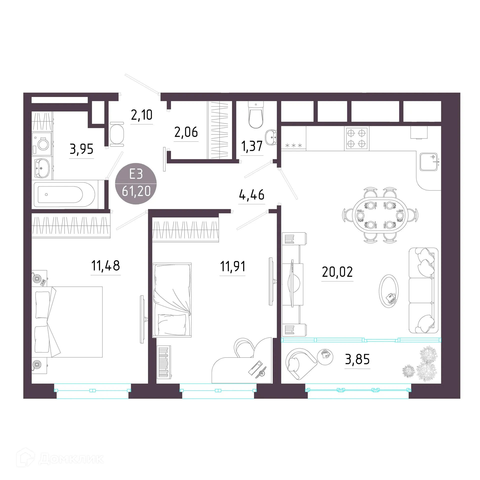 Фото квартиры в ЖК "Пряничная слобода"