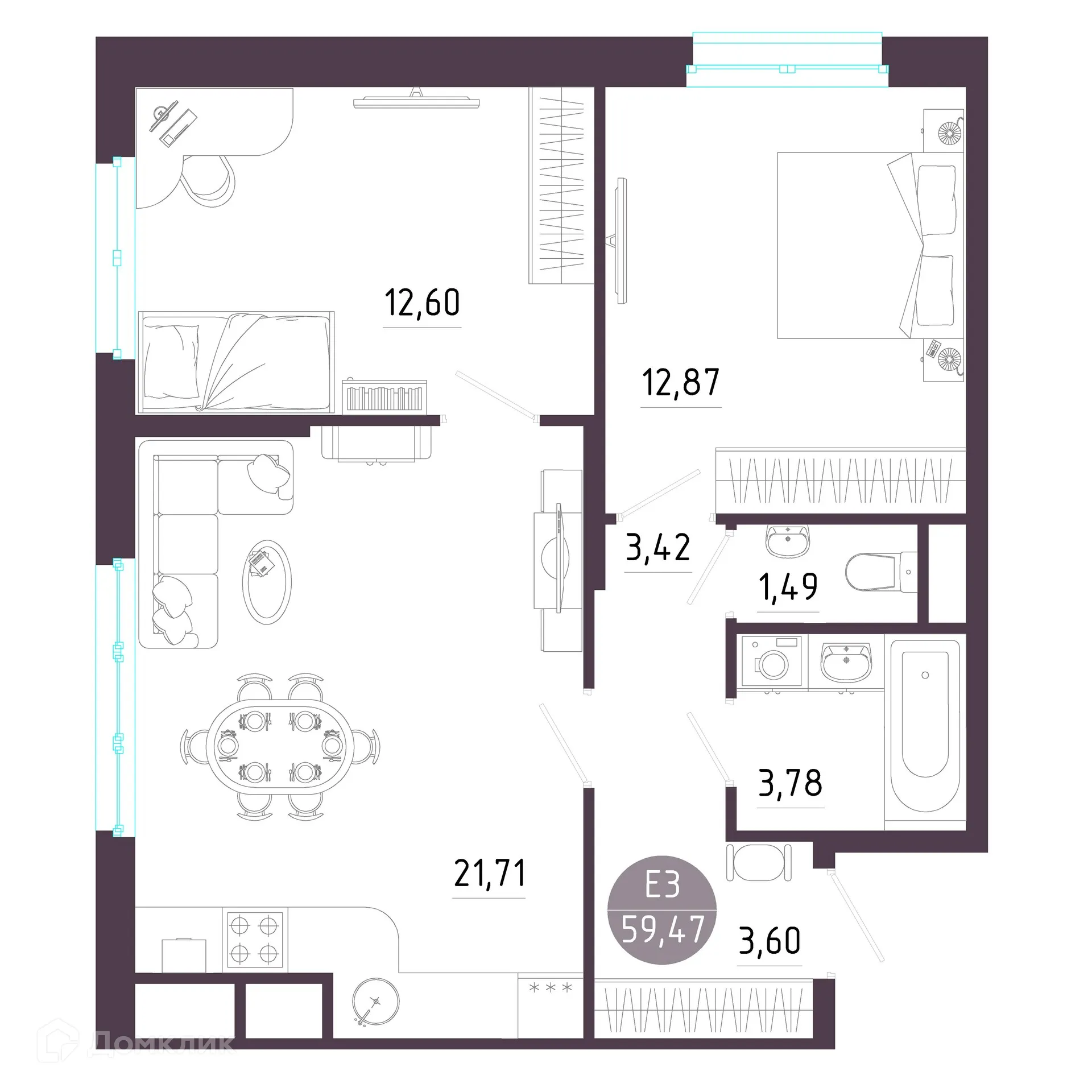 Фото квартиры в ЖК "Пряничная слобода"
