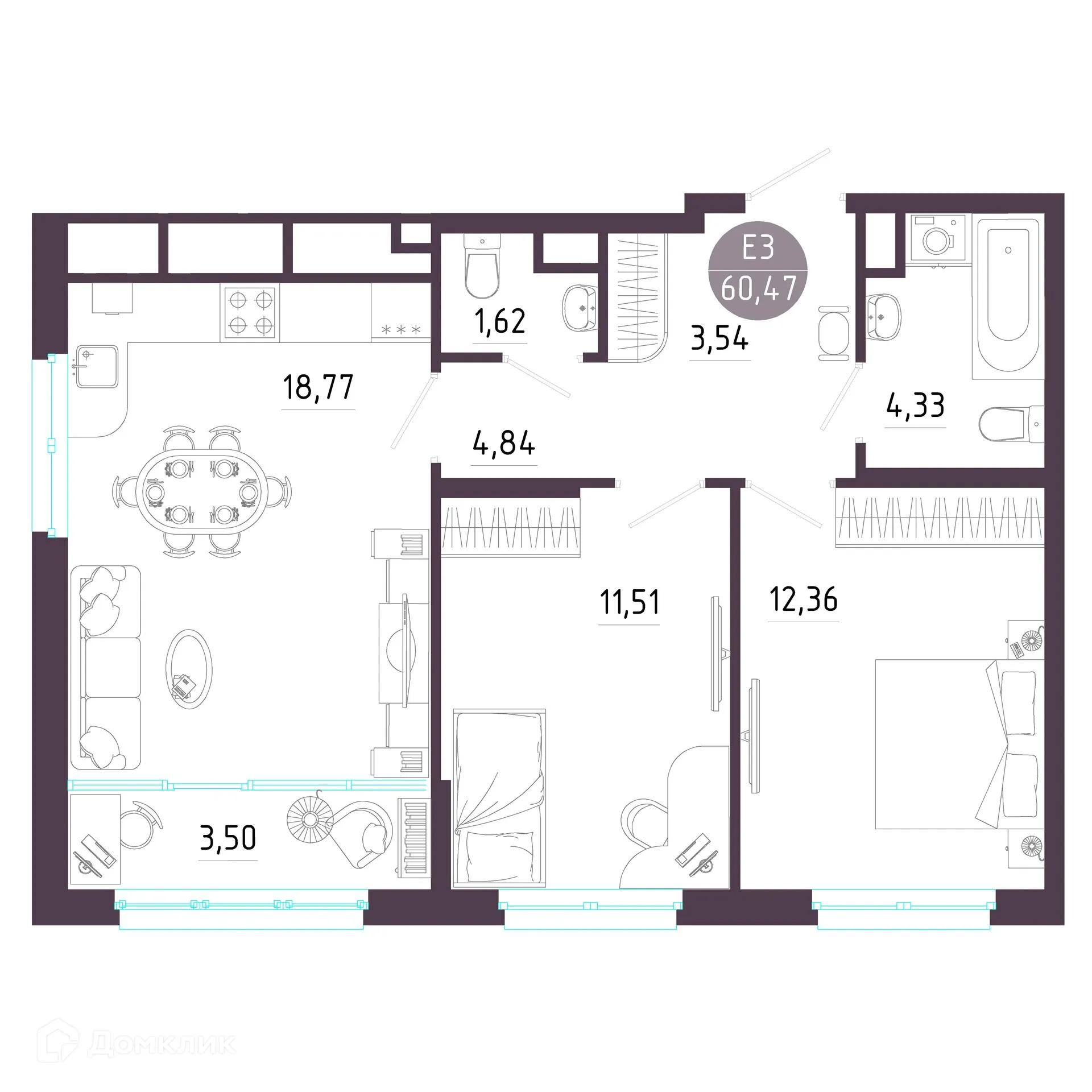 Фото квартиры в ЖК "Пряничная слобода"