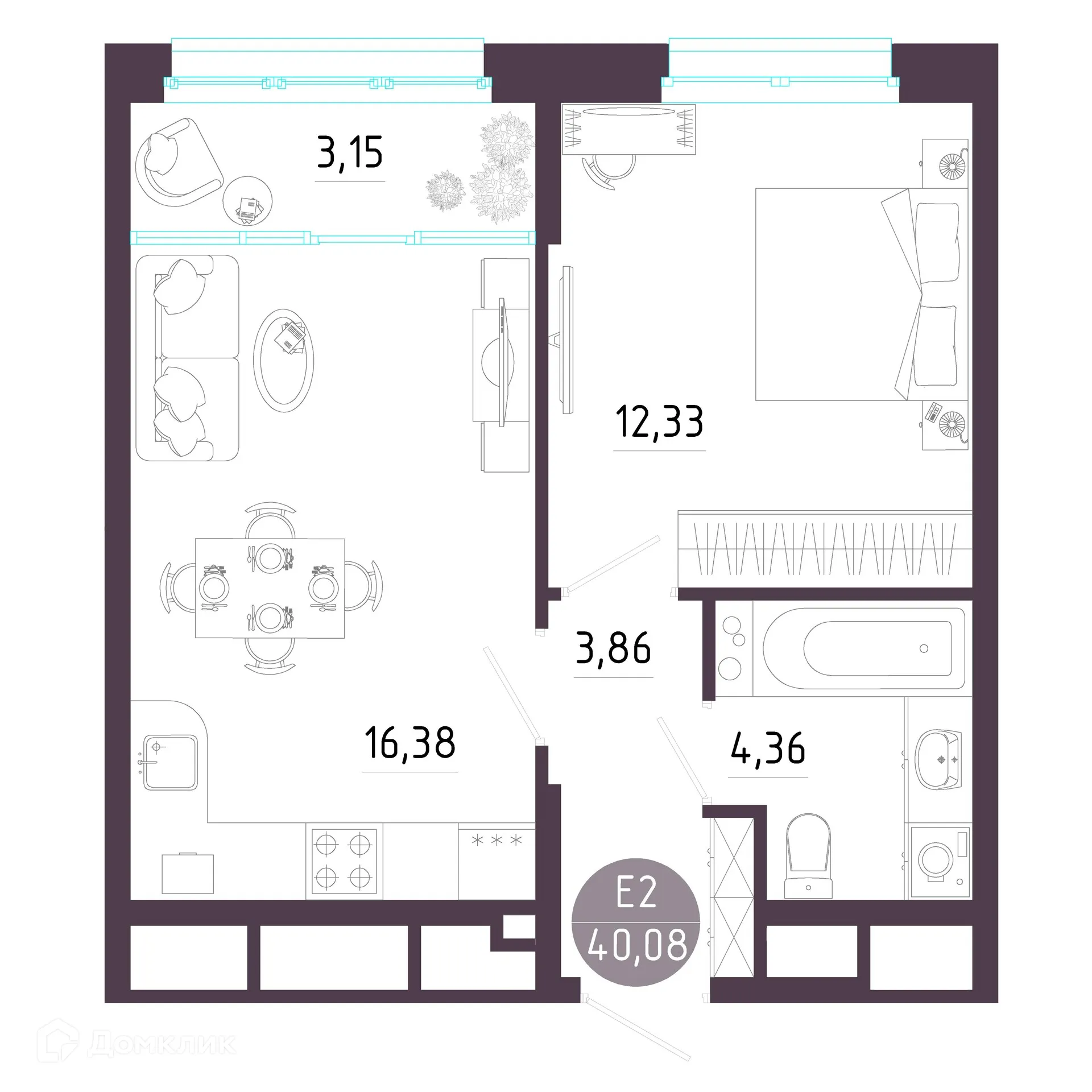 Фото квартиры в ЖК "Пряничная слобода"
