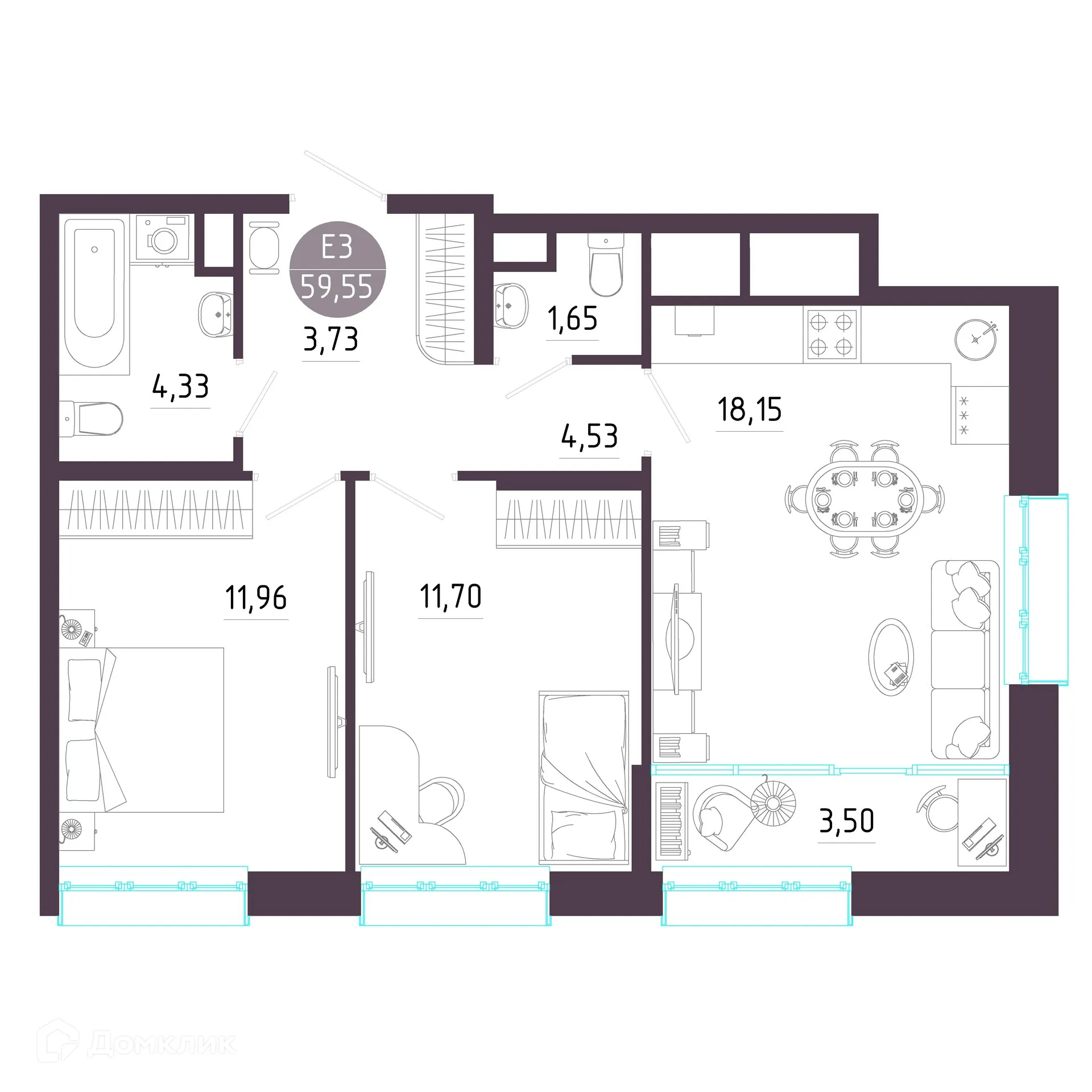 Фото квартиры в ЖК "Пряничная слобода"