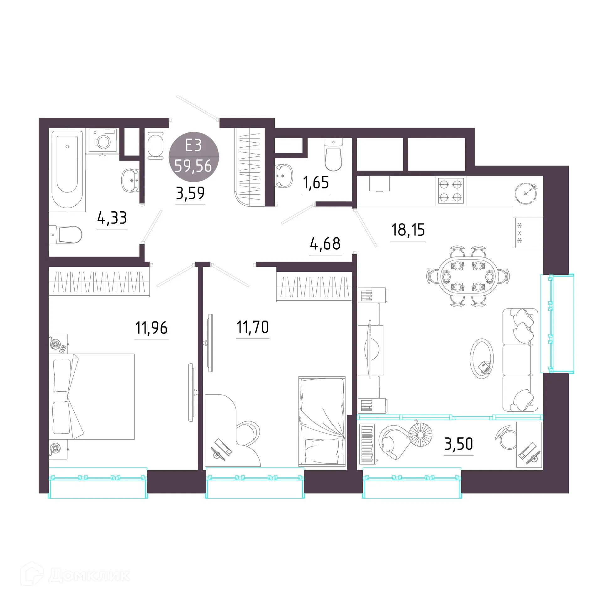 Фото квартиры в ЖК "Пряничная слобода"
