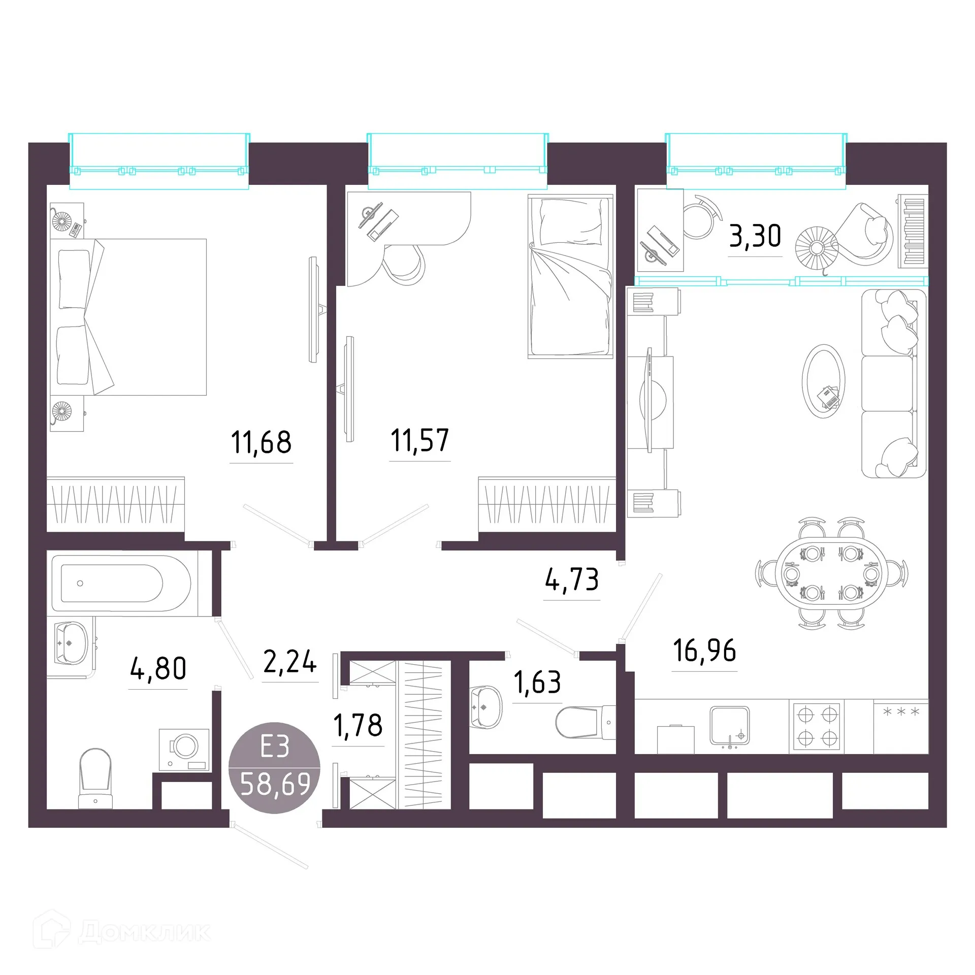 Фото квартиры в ЖК "Пряничная слобода"