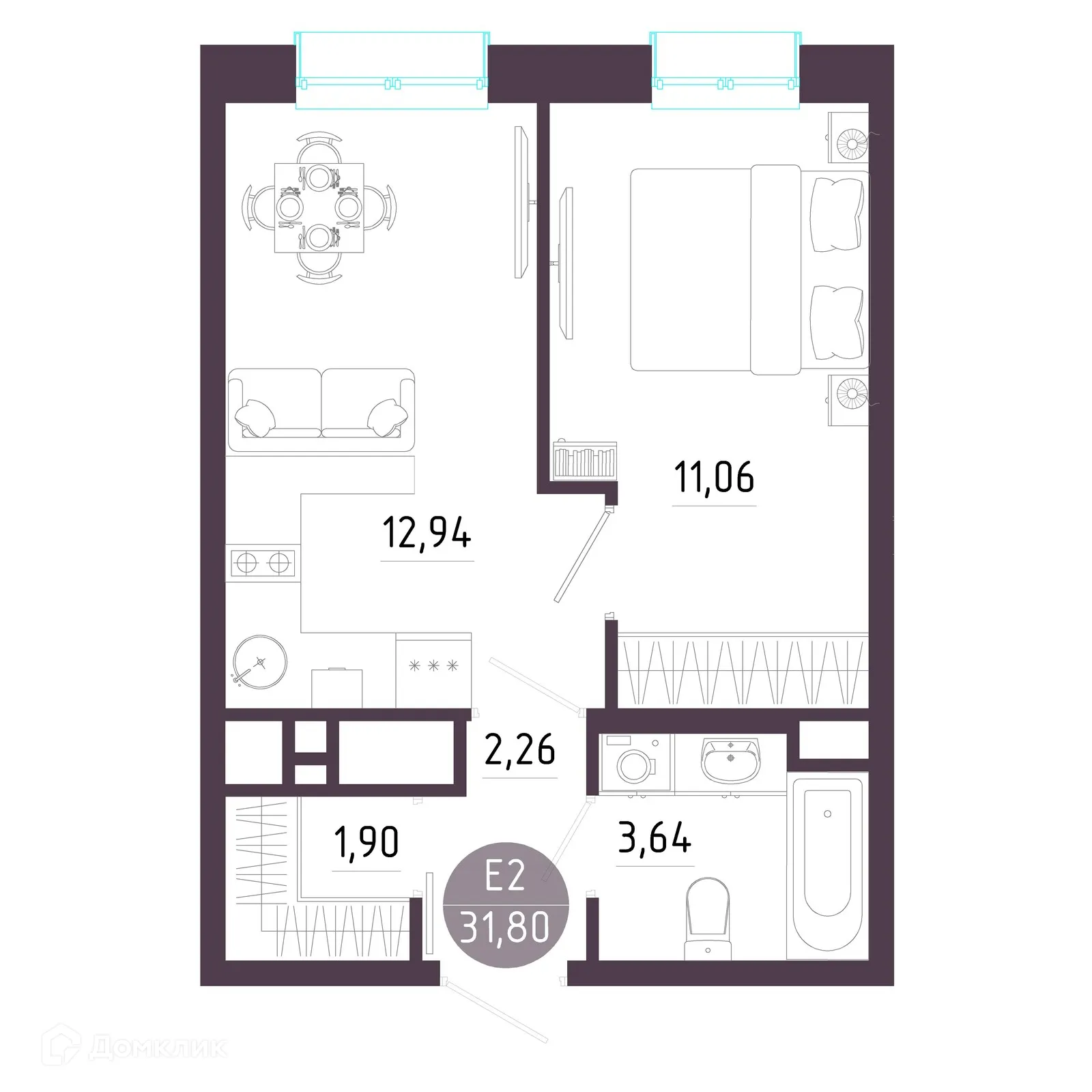 Фото квартиры в ЖК "Пряничная слобода"