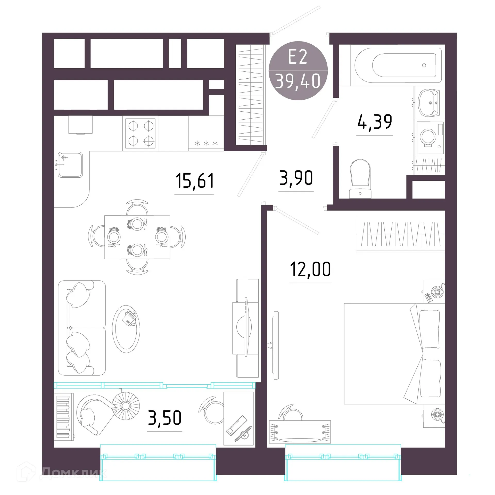 Фото квартиры в ЖК "Пряничная слобода"