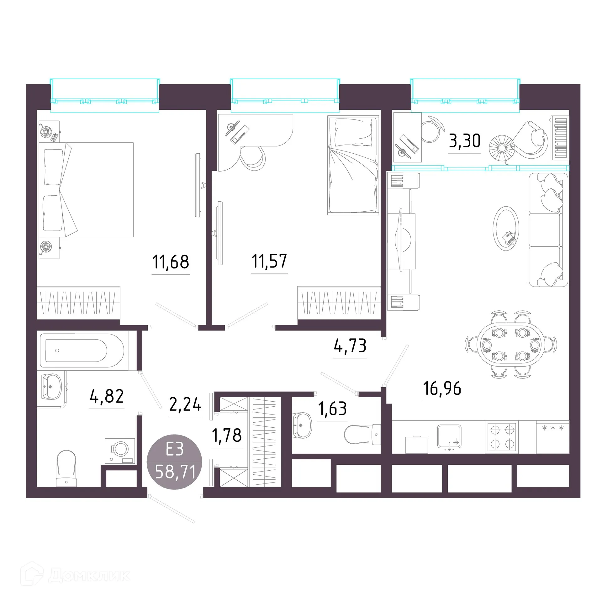 Фото квартиры в ЖК "Пряничная слобода"