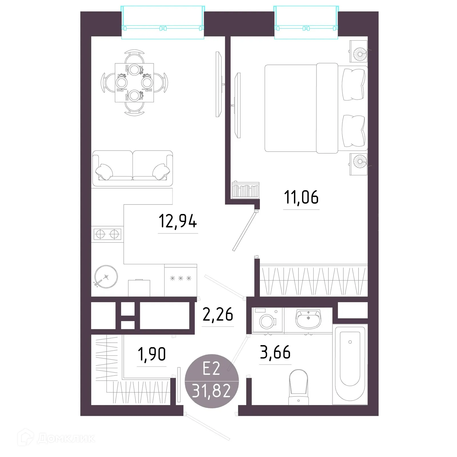 Фото квартиры в ЖК "Пряничная слобода"