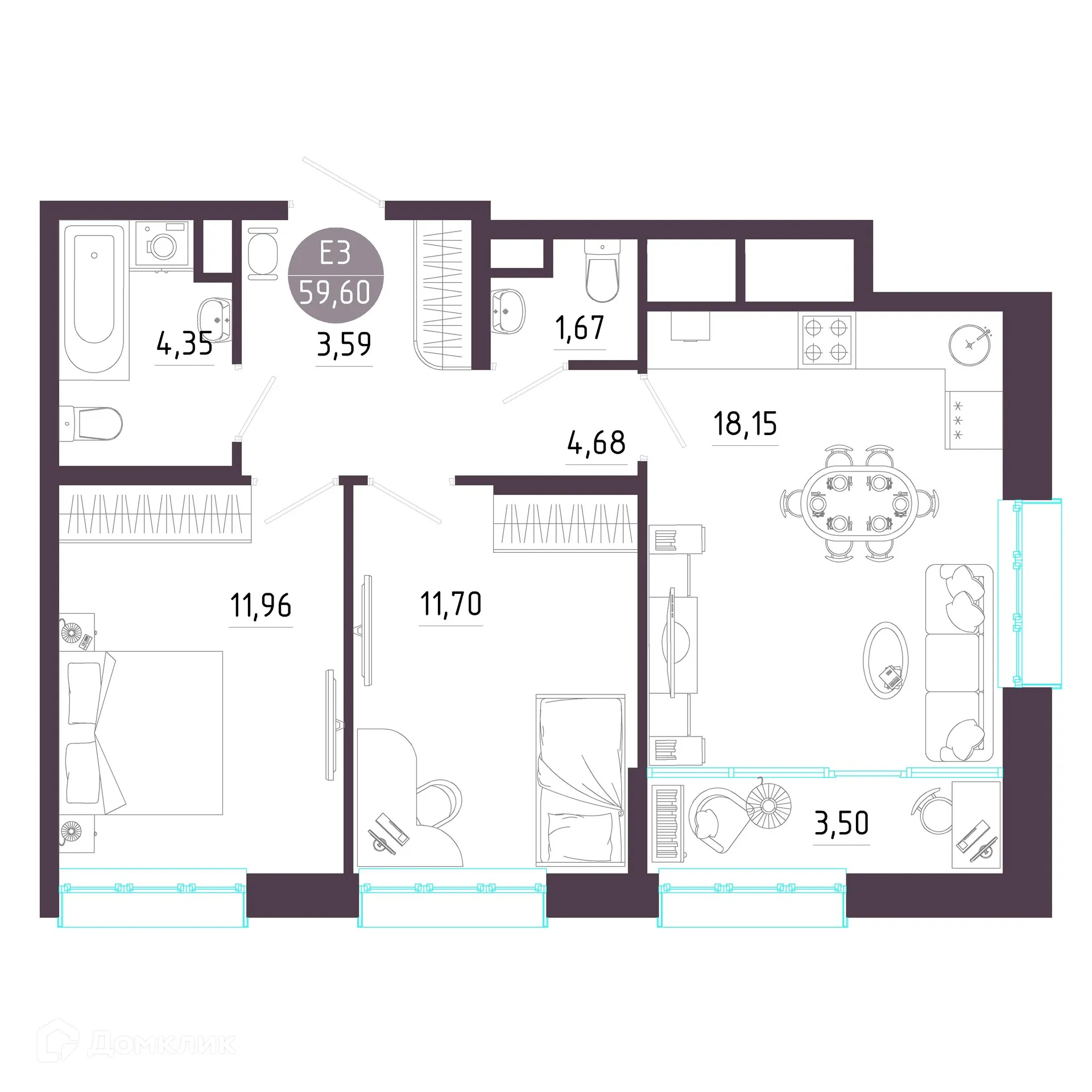 Фото квартиры в ЖК "Пряничная слобода"