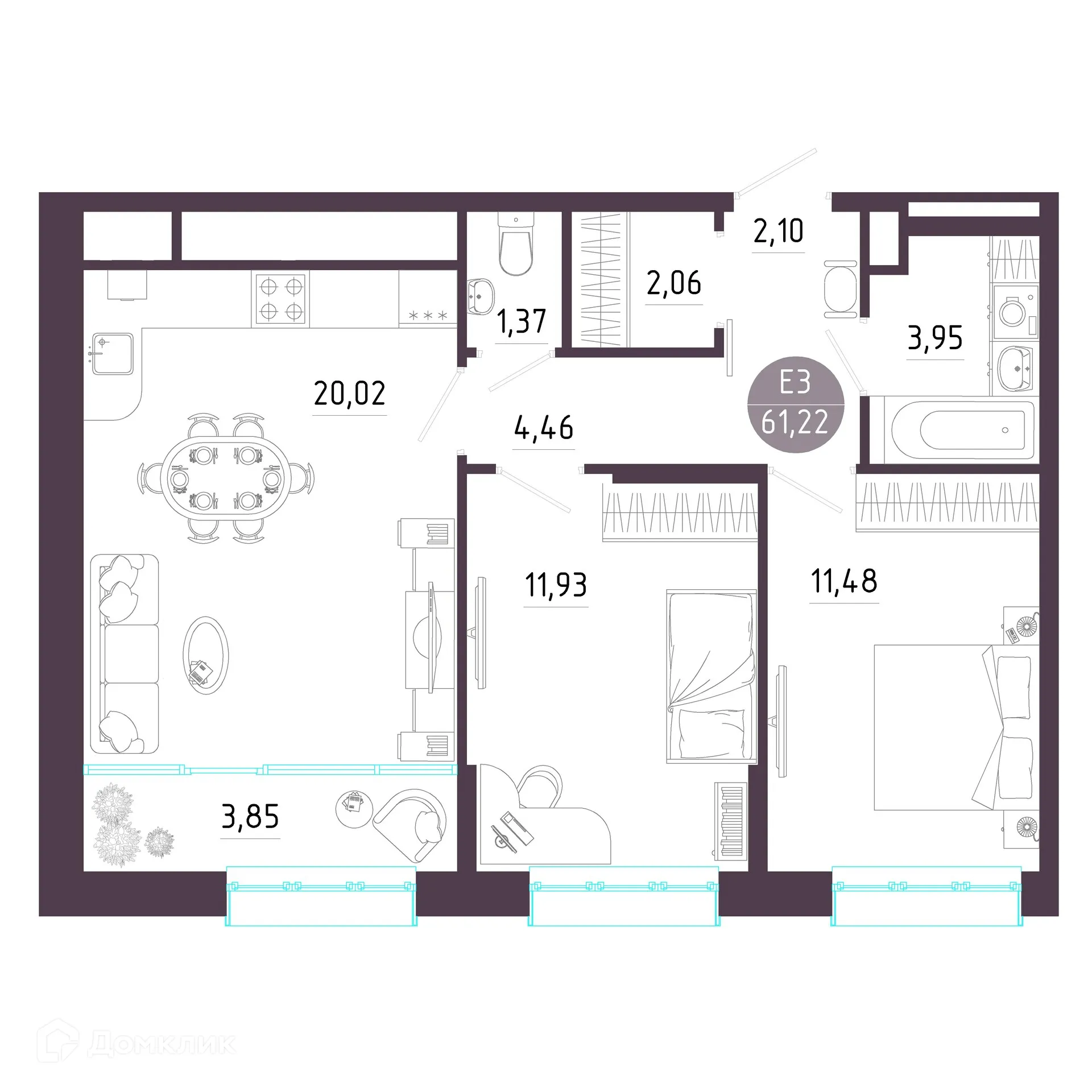 Фото квартиры в ЖК "Пряничная слобода"