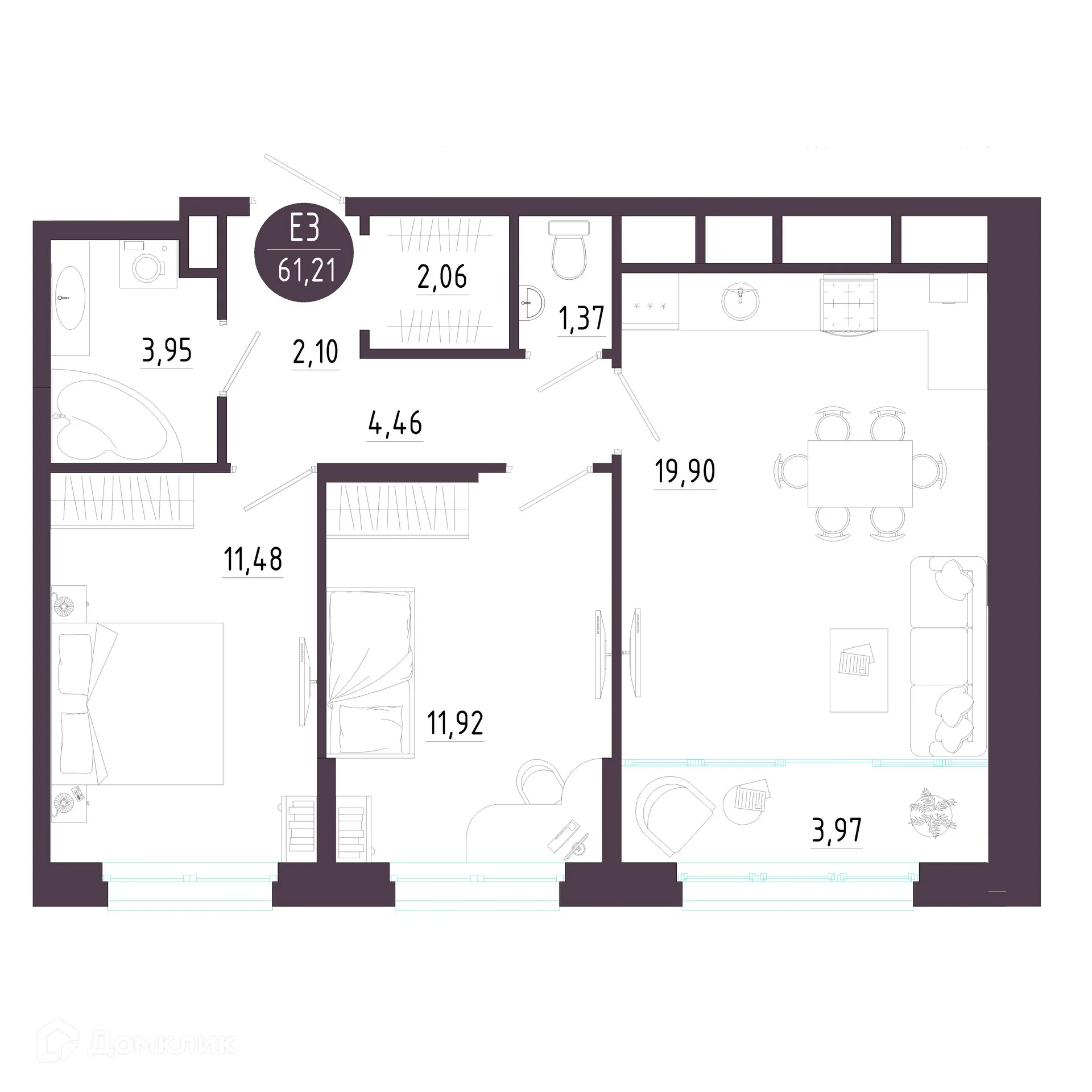 Фото квартиры в ЖК "Пряничная слобода"