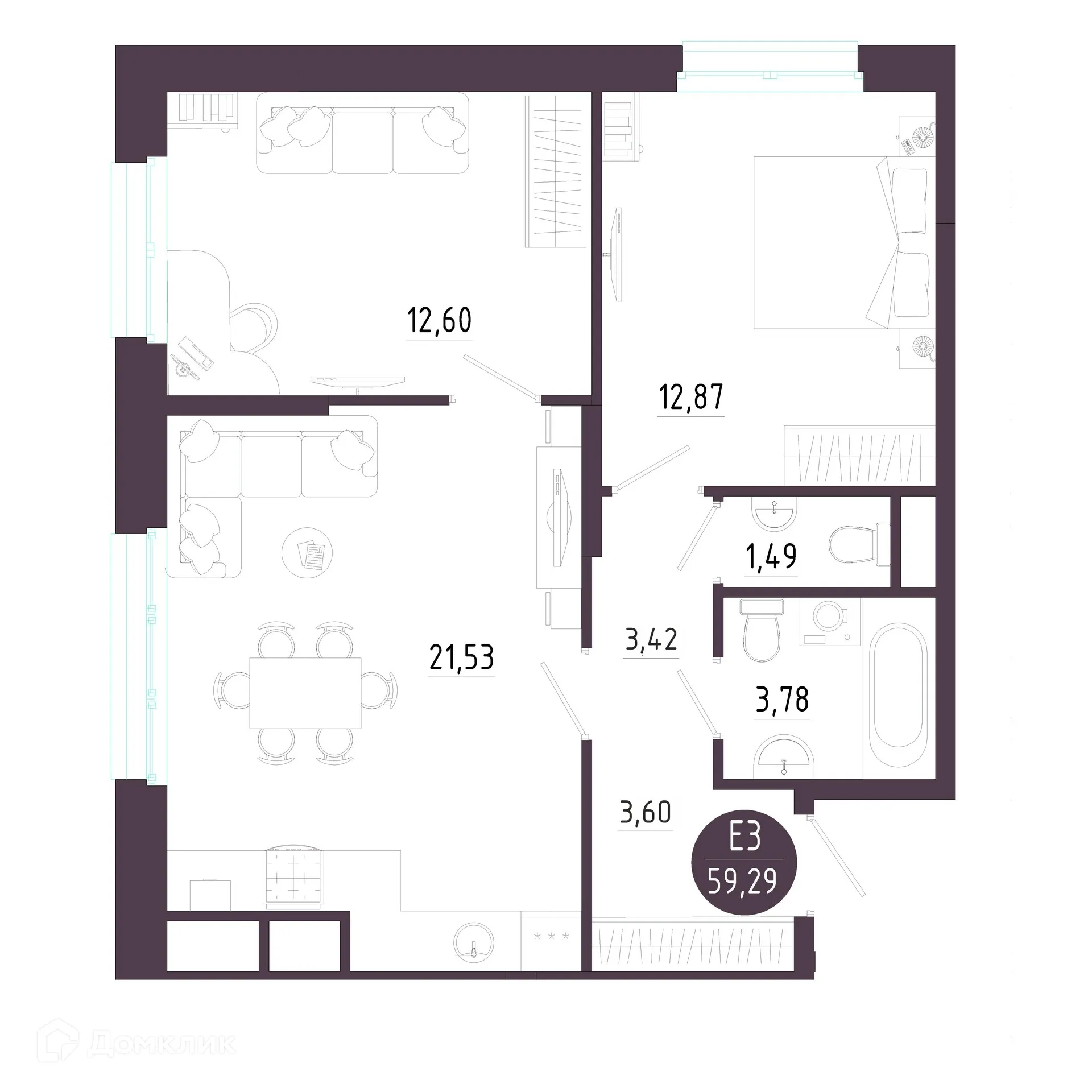Фото квартиры в ЖК "Пряничная слобода"