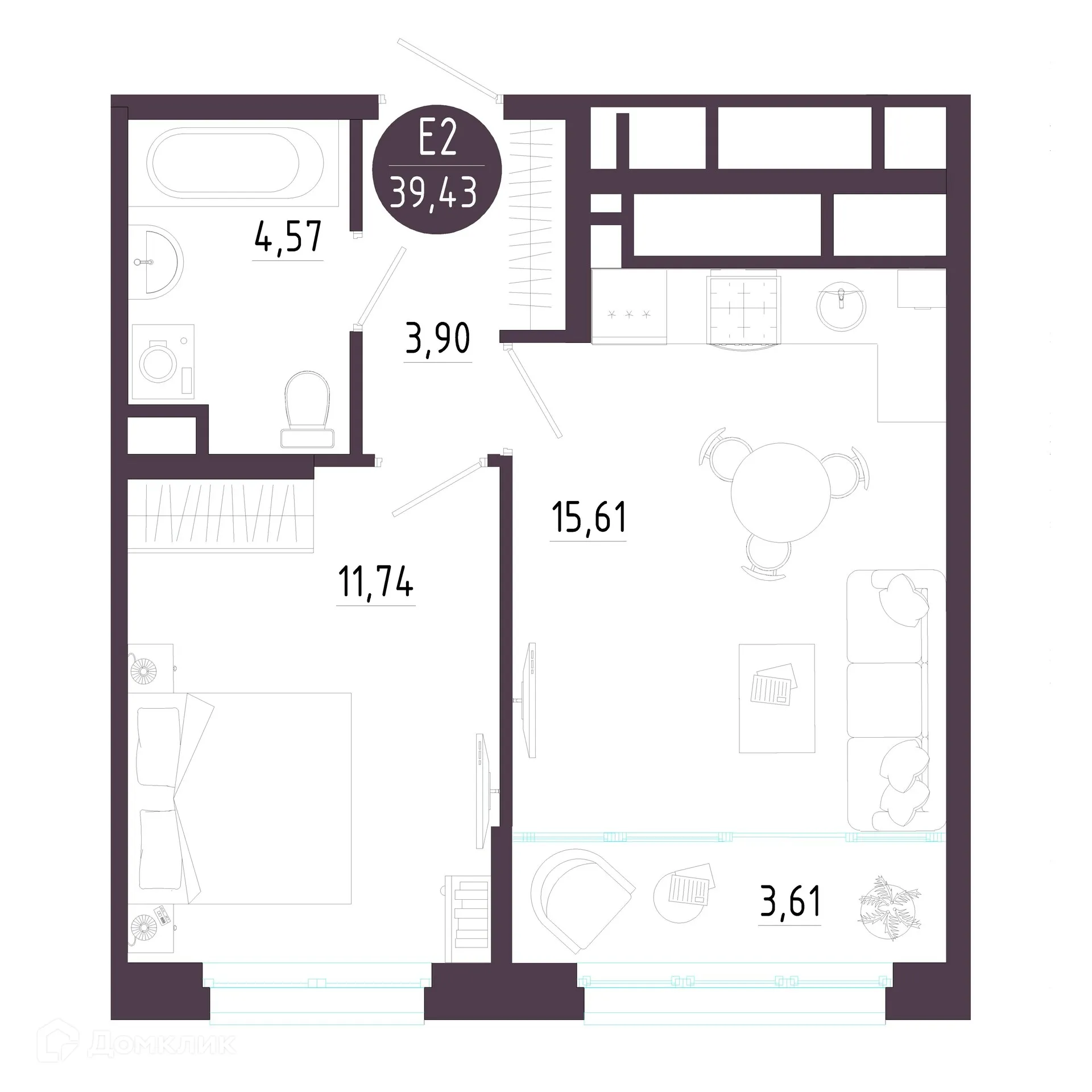 Фото квартиры в ЖК "Пряничная слобода"