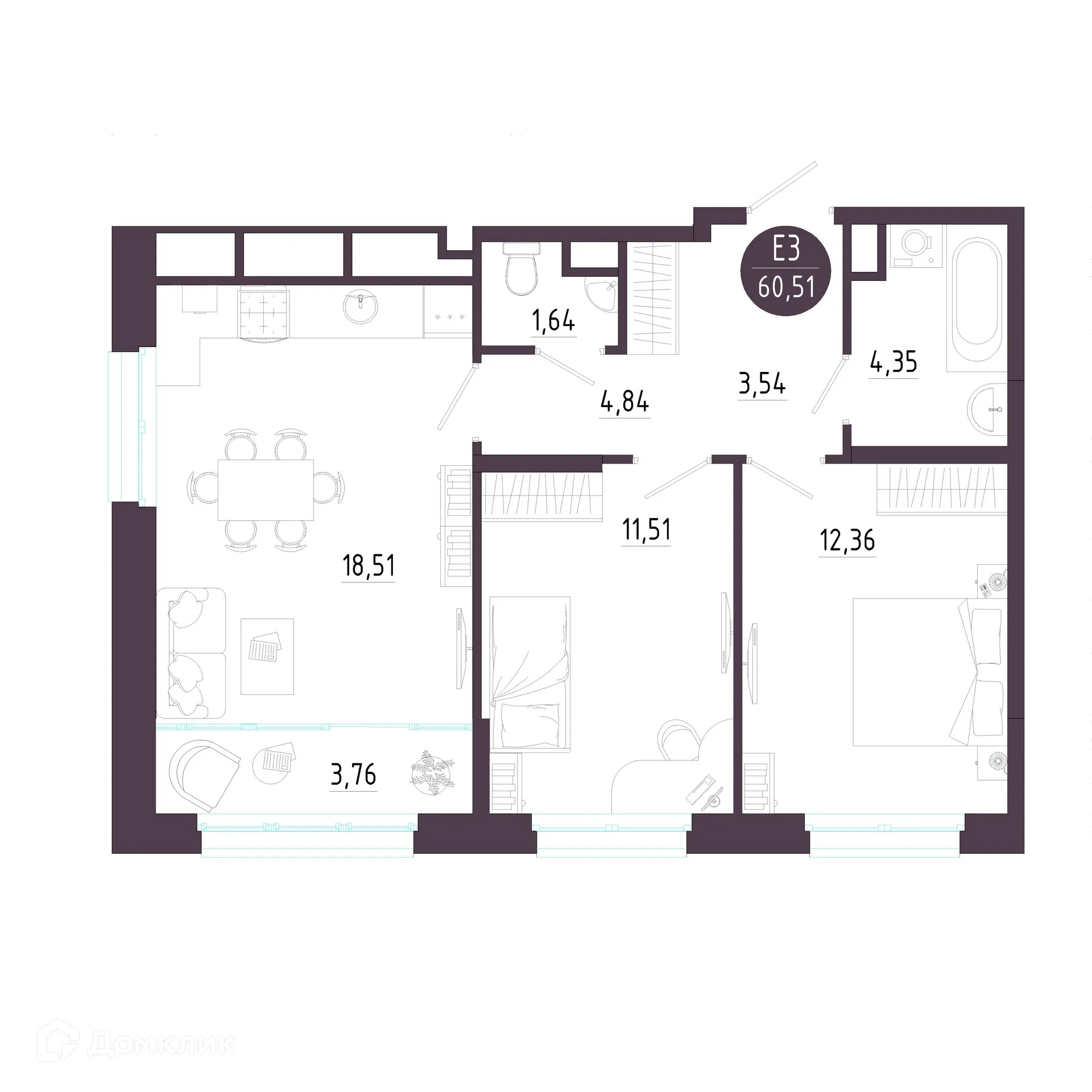 Фото квартиры в ЖК "Пряничная слобода"