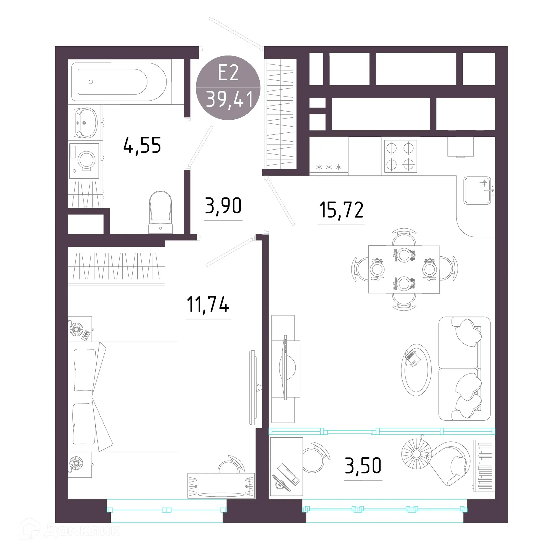 Фото квартиры в ЖК "Пряничная слобода"