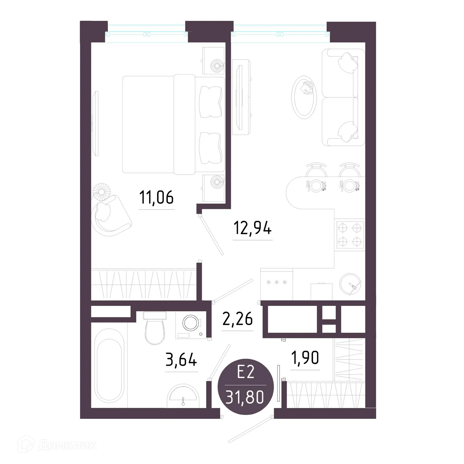 Фото квартиры в ЖК "Пряничная слобода"
