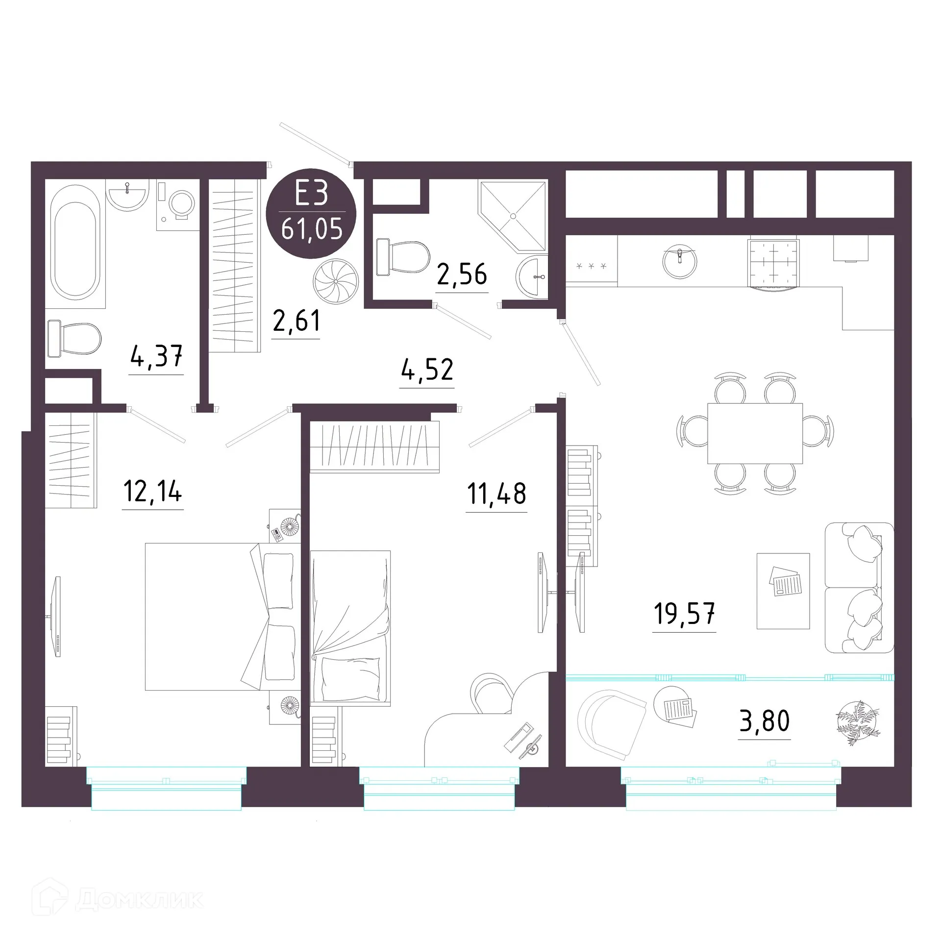 Фото квартиры в ЖК "Пряничная слобода"