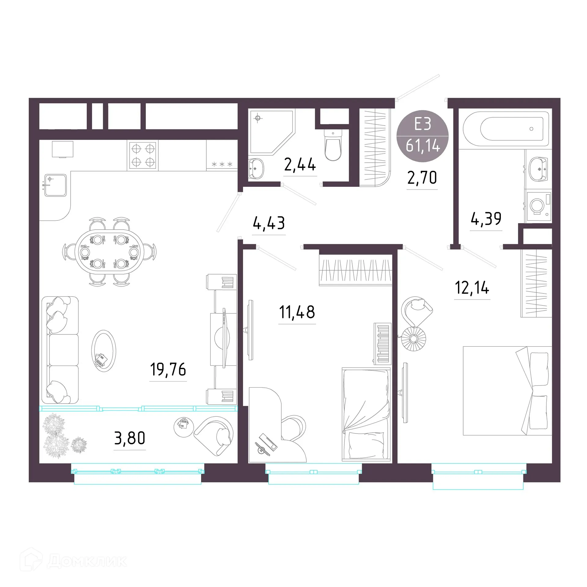 Фото квартиры в ЖК "Пряничная слобода"