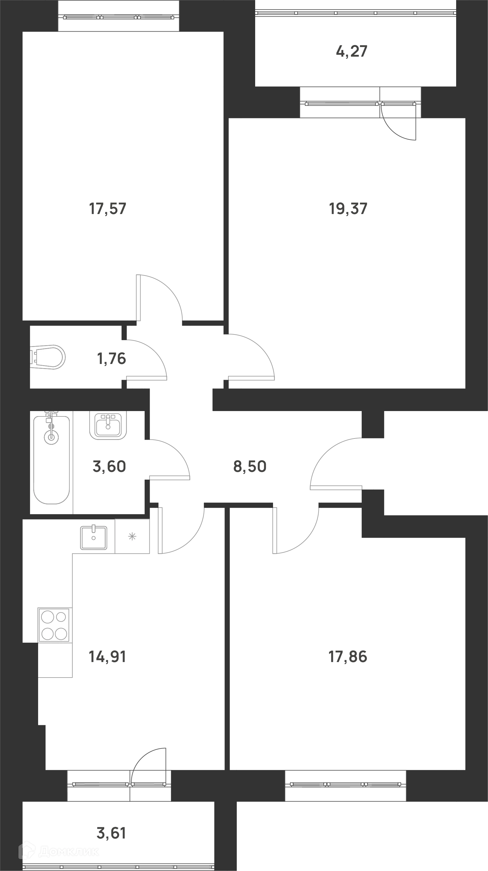 Фото квартиры в ЖК Новая Тула