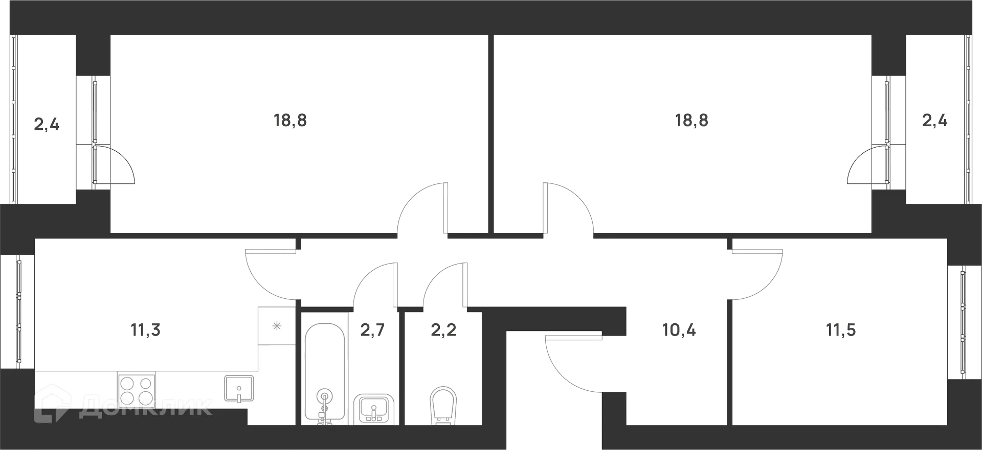 Фото квартиры в ЖК Новая Тула