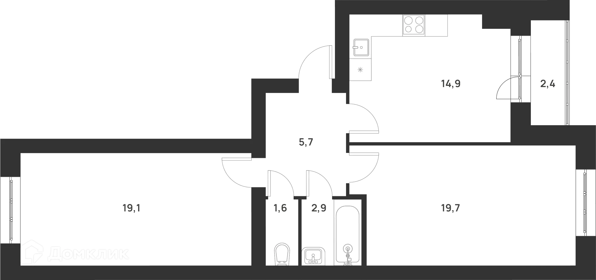 Фото квартиры в ЖК Новая Тула