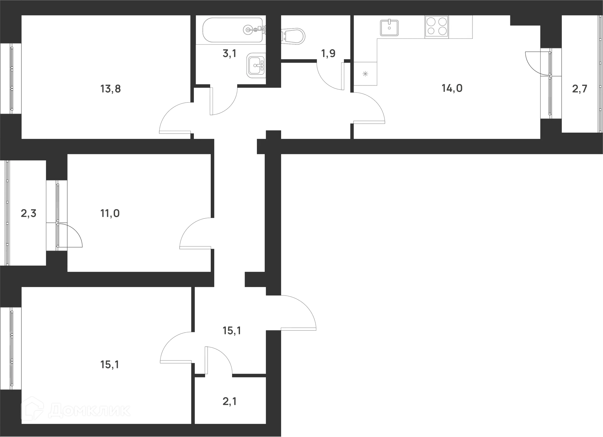 Фото квартиры в ЖК Новая Тула