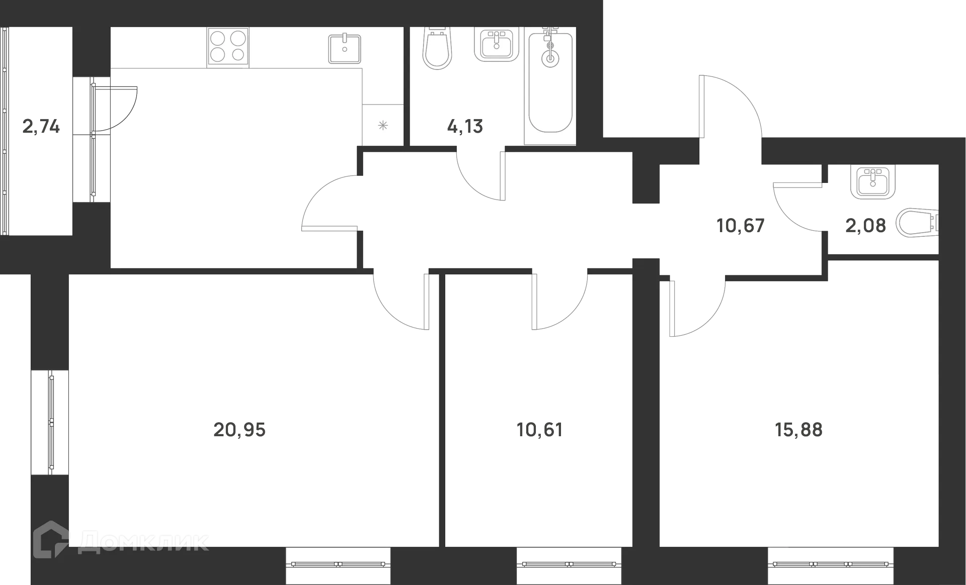 Фото квартиры в ЖК Новая Тула
