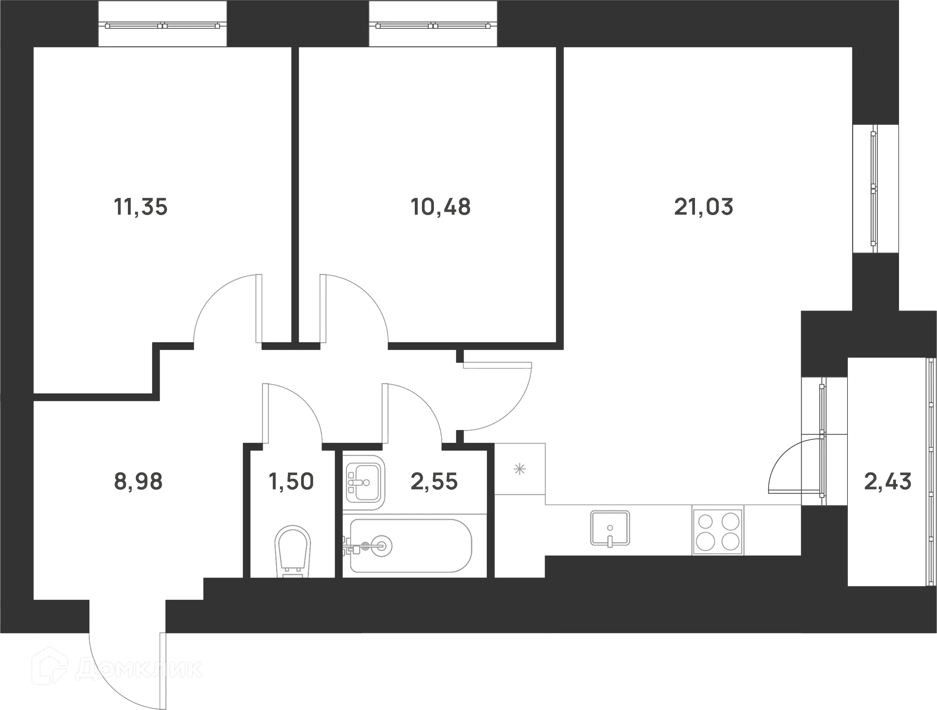 Фото квартиры в ЖК Новая Тула