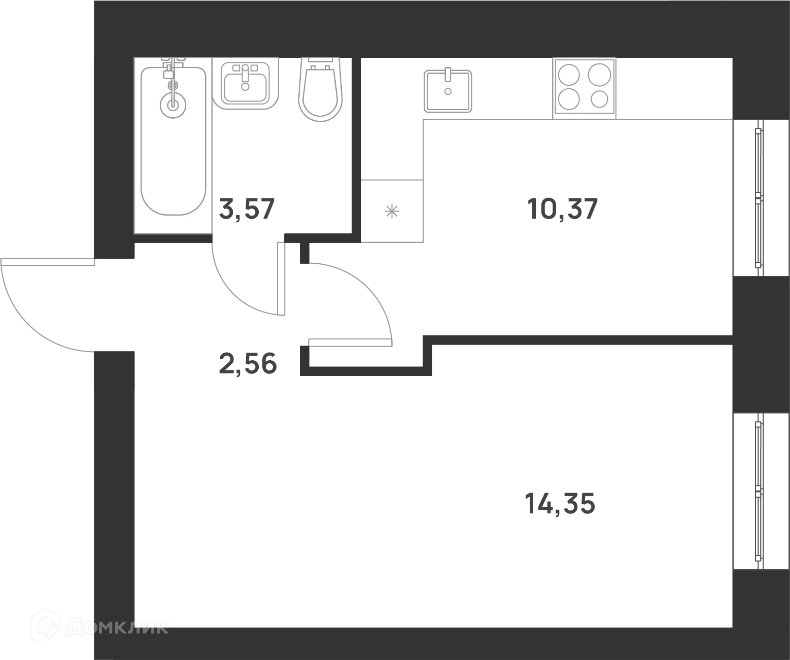 Фото квартиры в ЖК Новая Тула
