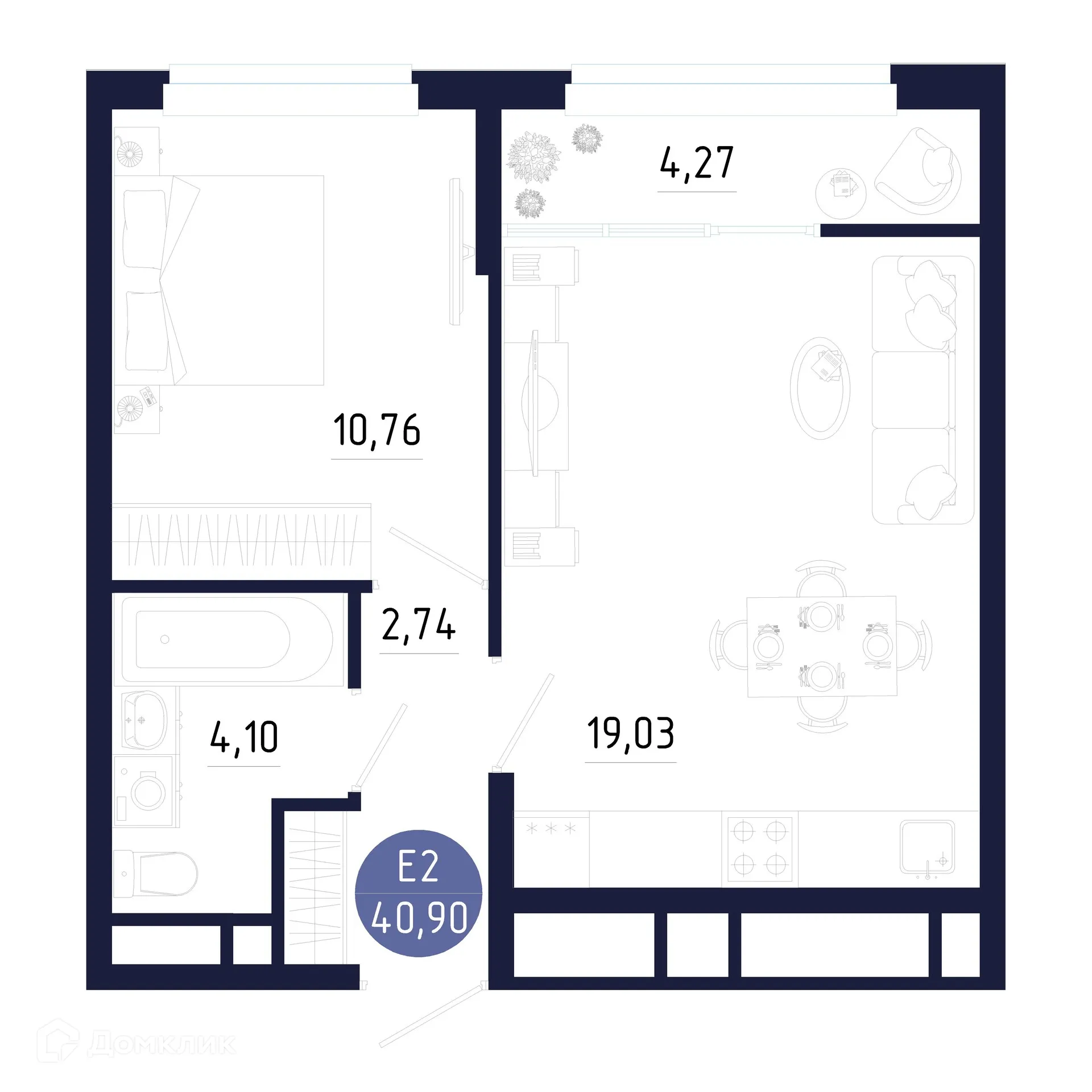 Фото квартиры в ЖК Надежный на Пролетарке
