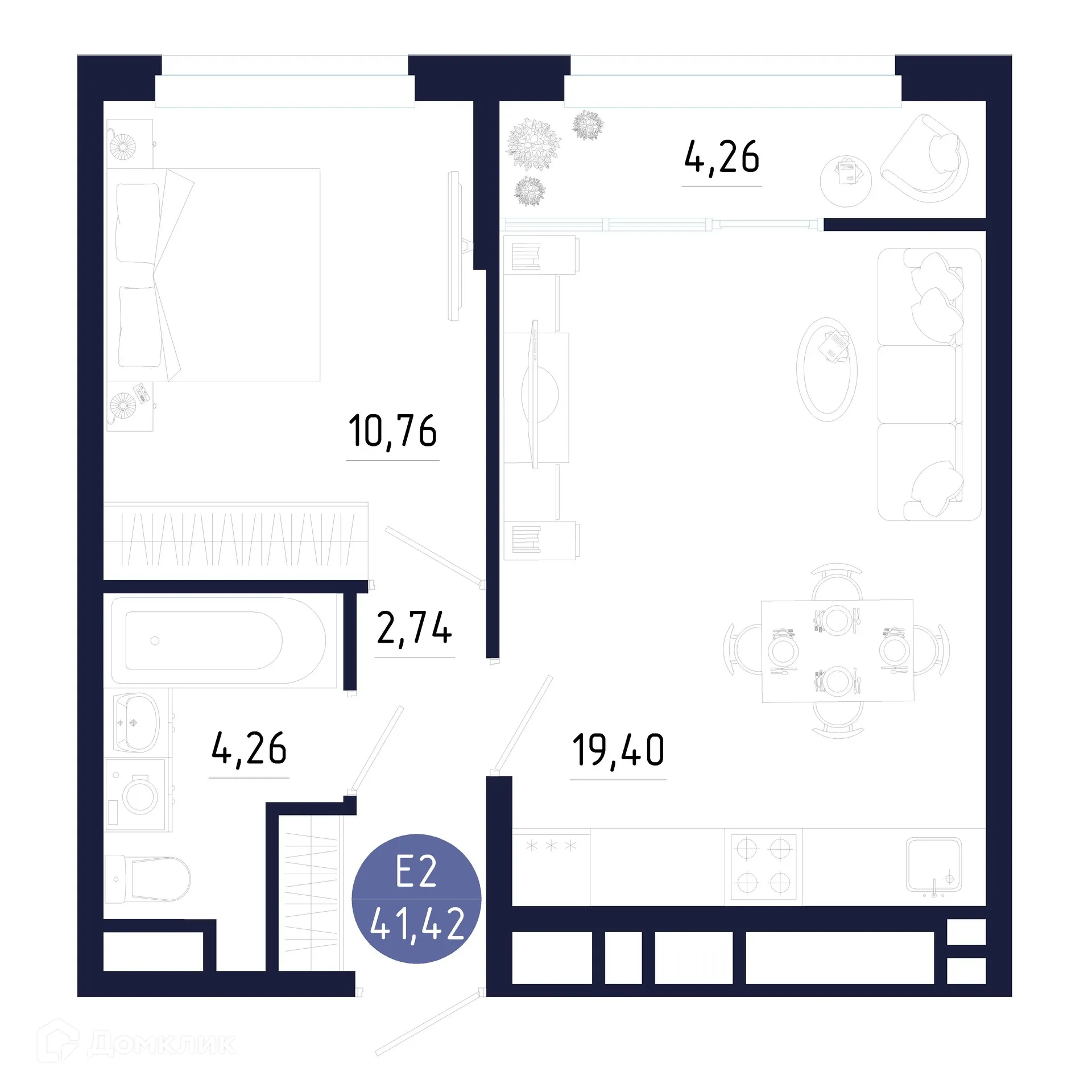 Фото квартиры в ЖК Надежный на Пролетарке