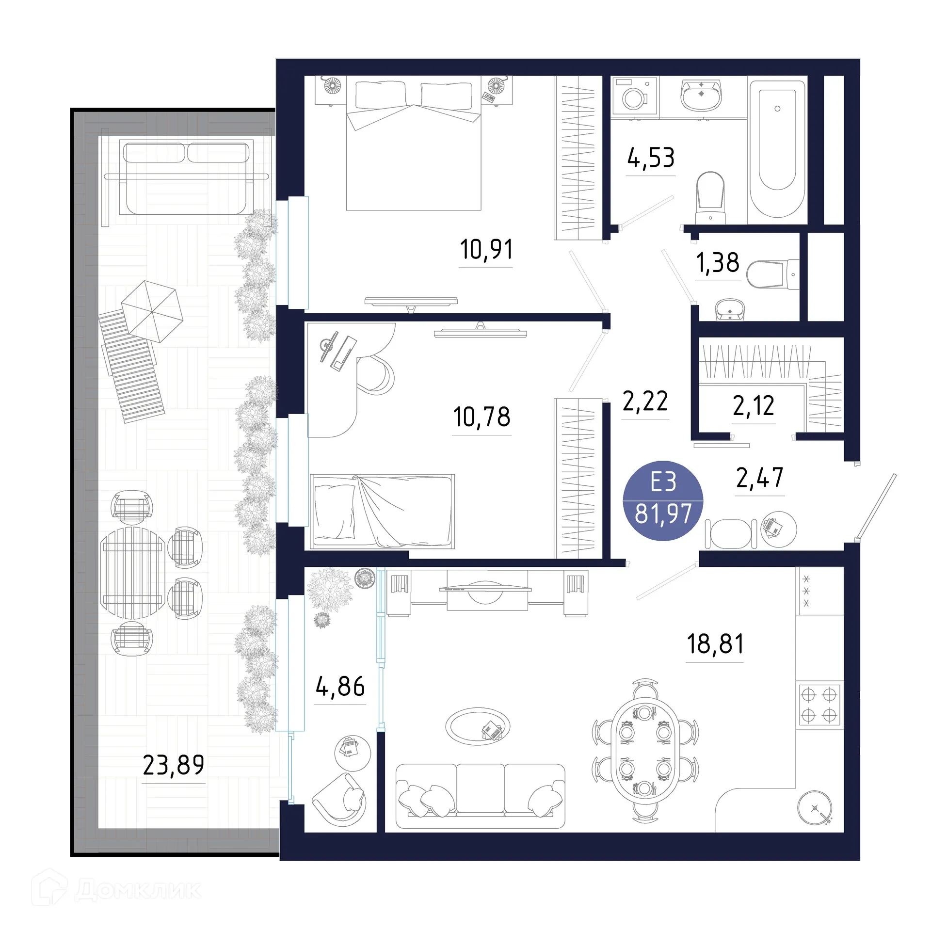 Фото квартиры в ЖК Надежный на Пролетарке