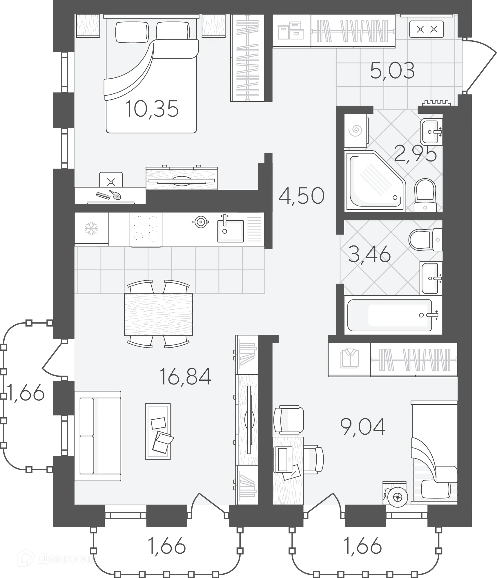 Фото квартиры в ЖК Скандиа.Квартал в Слободе