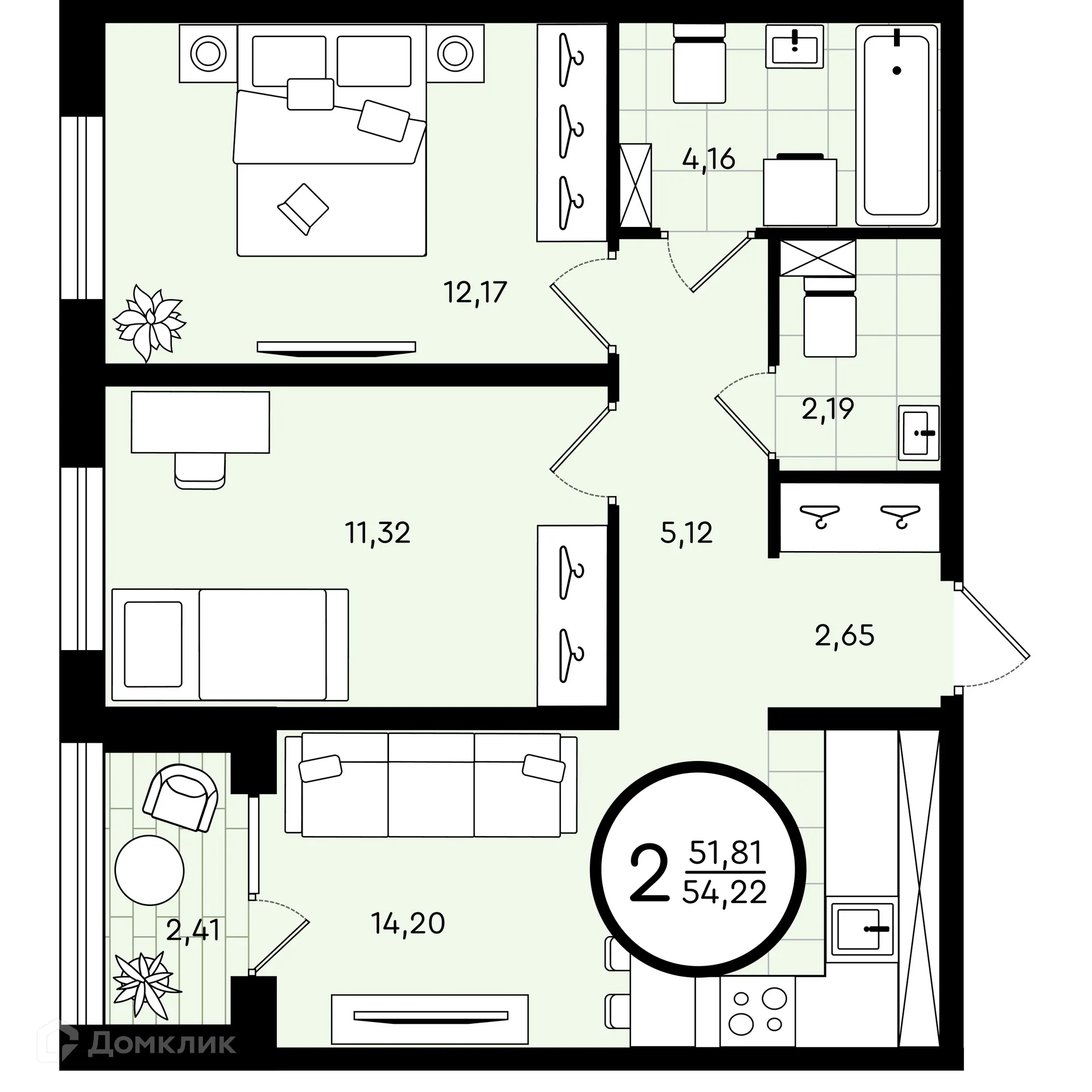 Фото квартиры в ЖК Зеленые аллеи