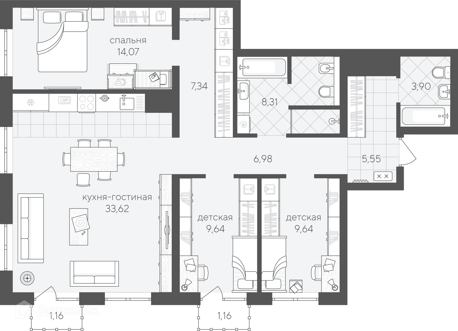 Фото квартиры в ЖК Скандиа.Квартал в Комарово Парк