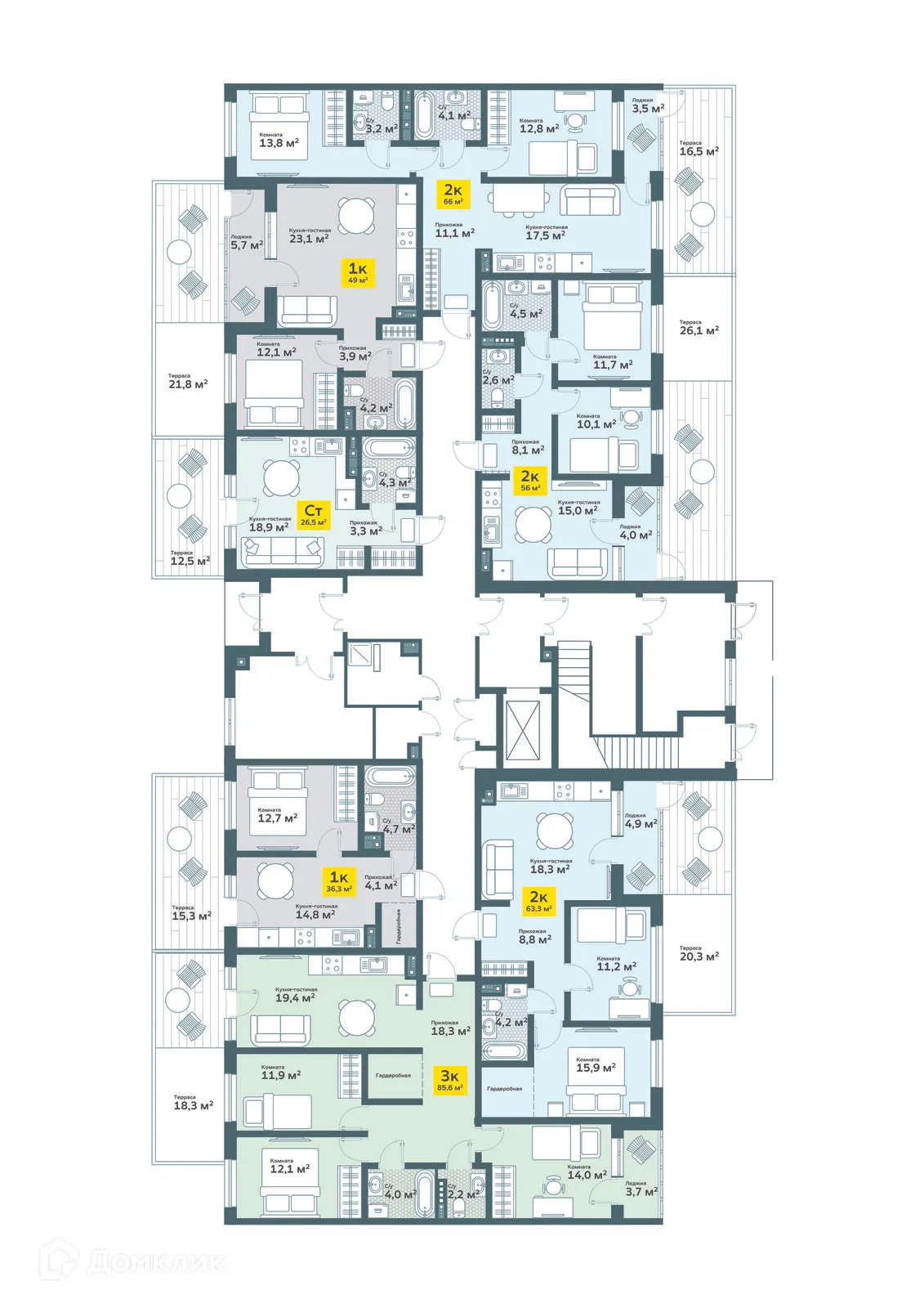 Фото квартиры в ЖК "OK!LAND (Ок!ланд)"