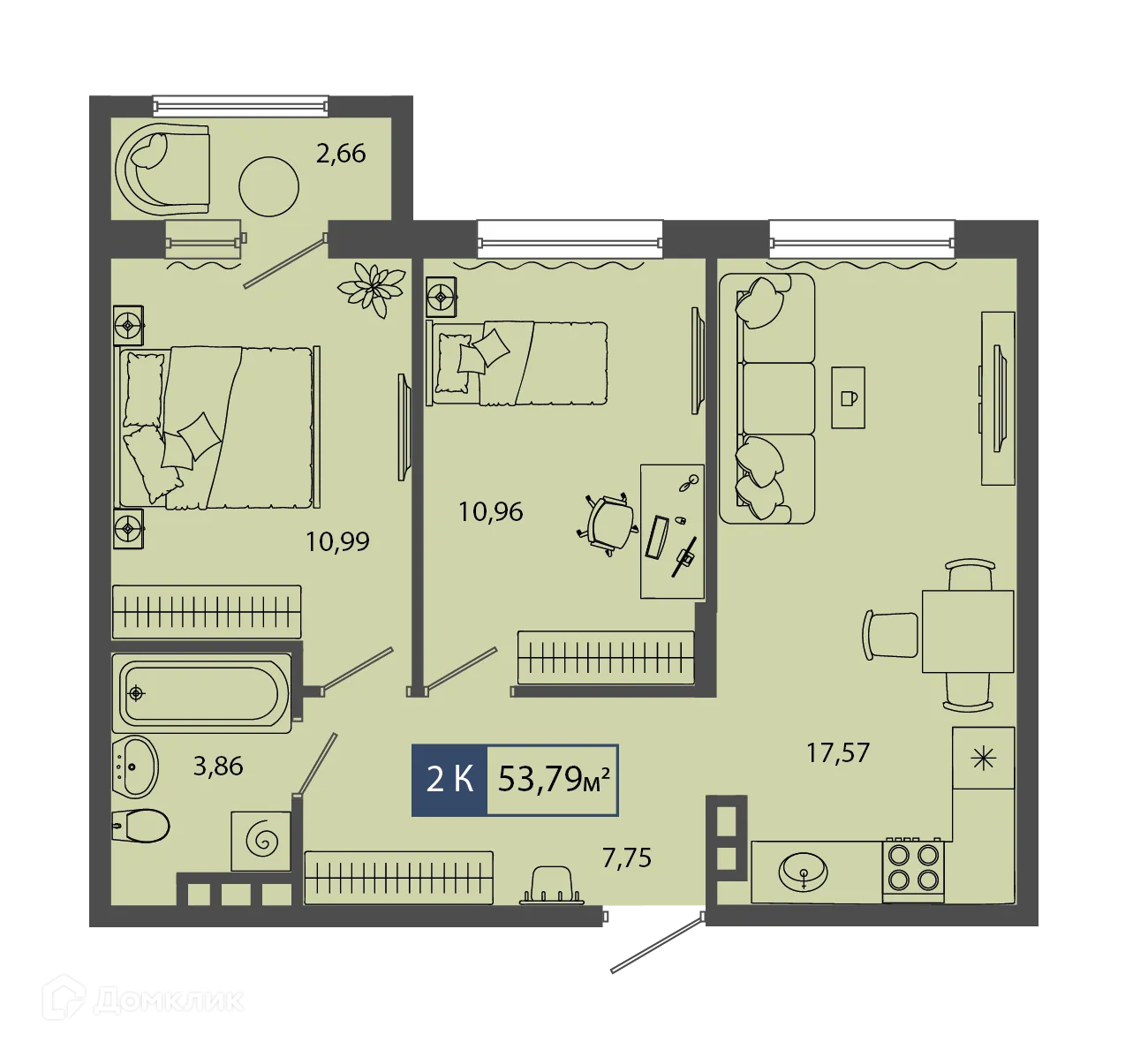 Фото квартиры в ЖК Смородина