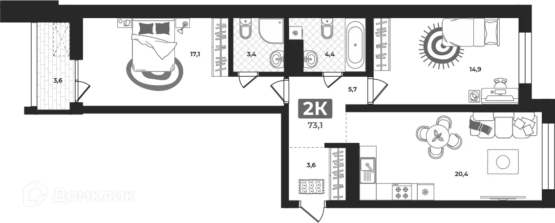 Фото квартиры в ЖК "Маэстро"