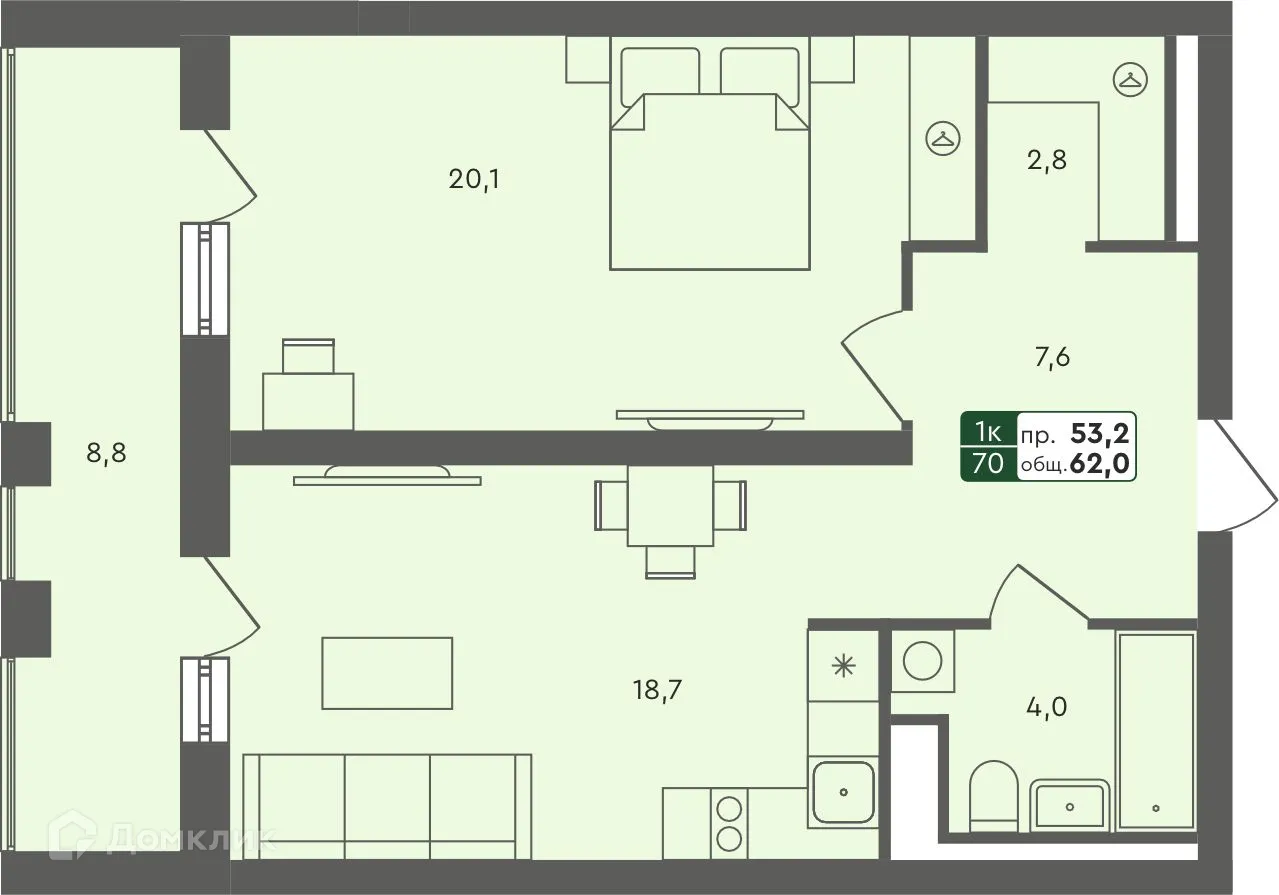Фото квартиры в ЖК Ритмы
