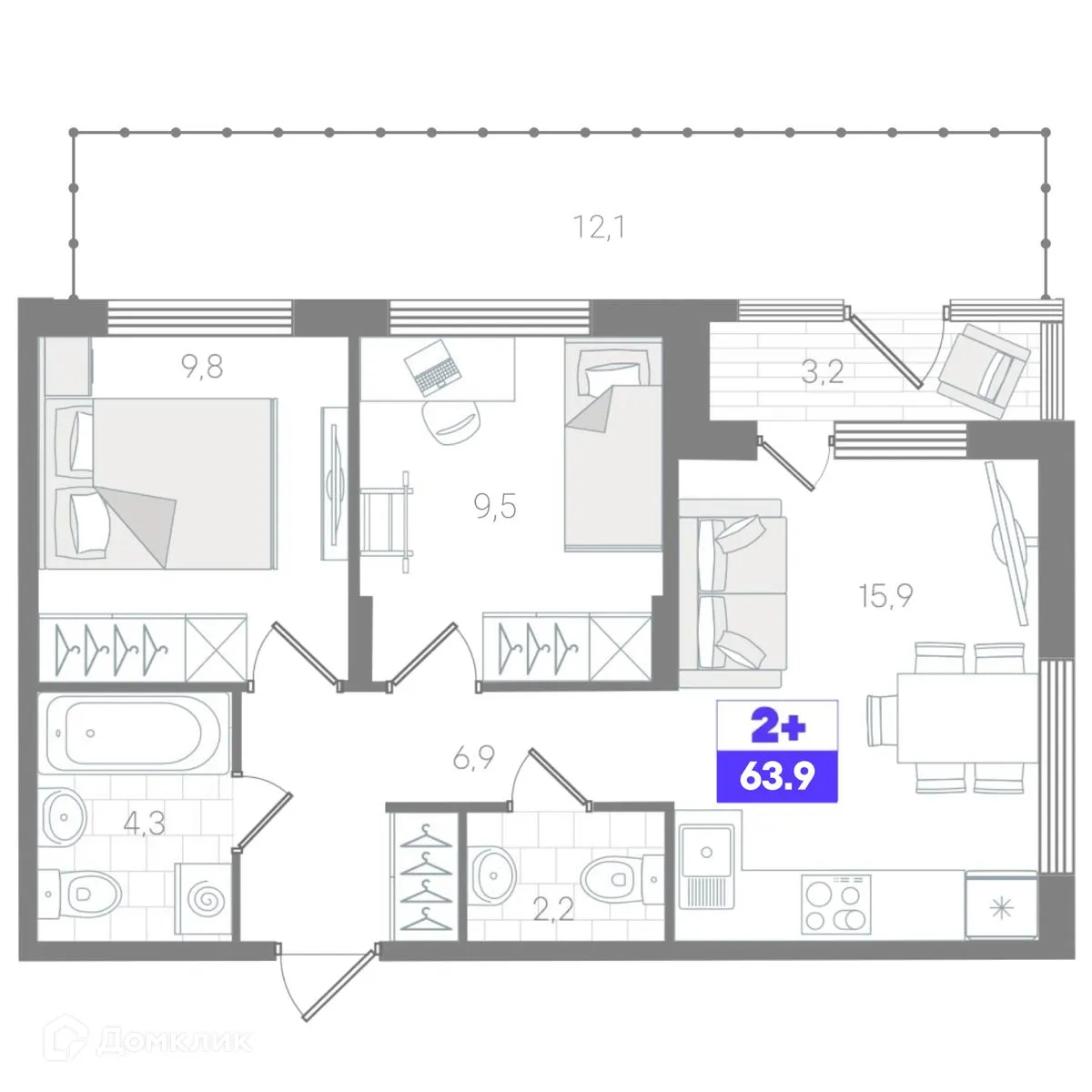 Фото квартиры в ЖК Чемпионский