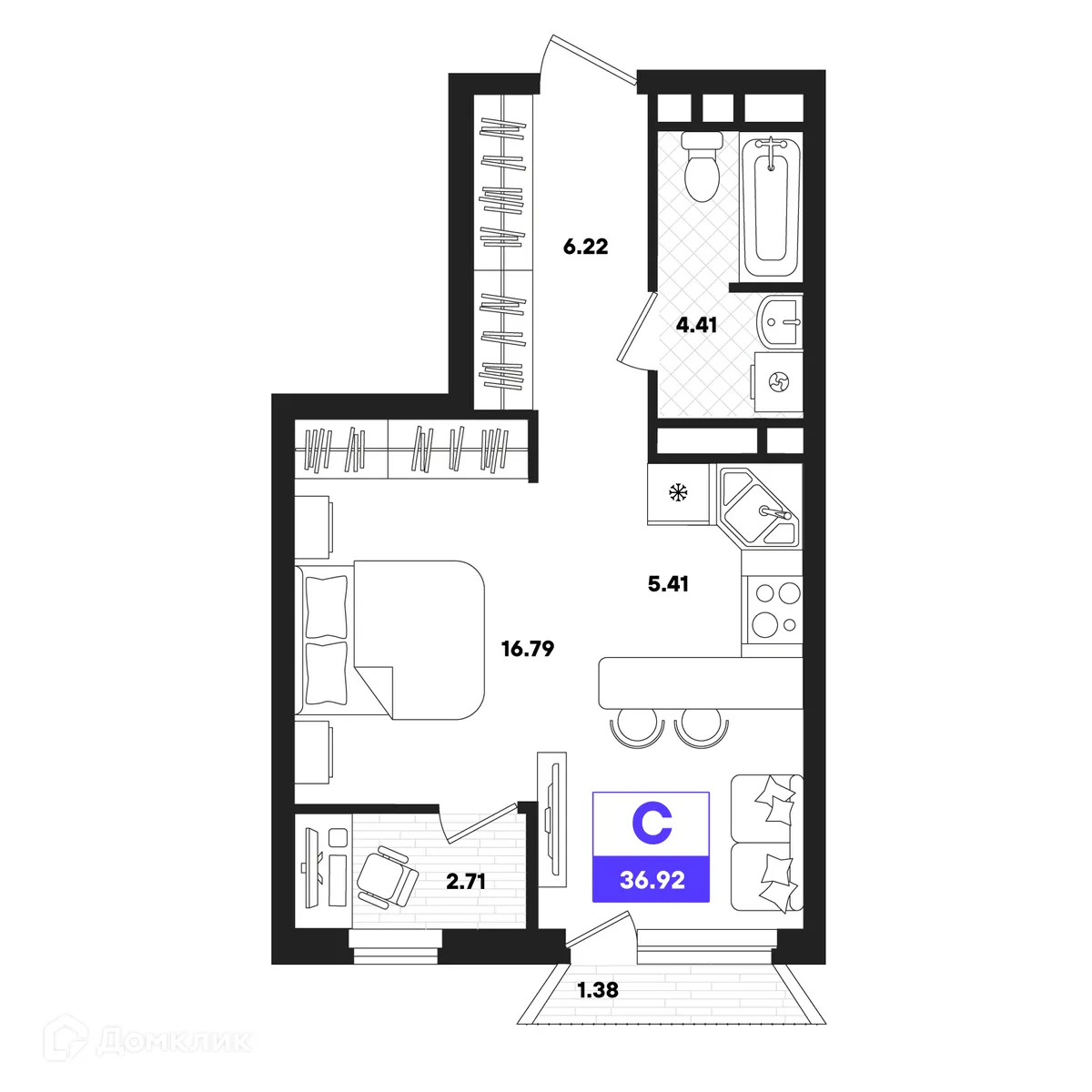 Фото квартиры в ЖК Отличие
