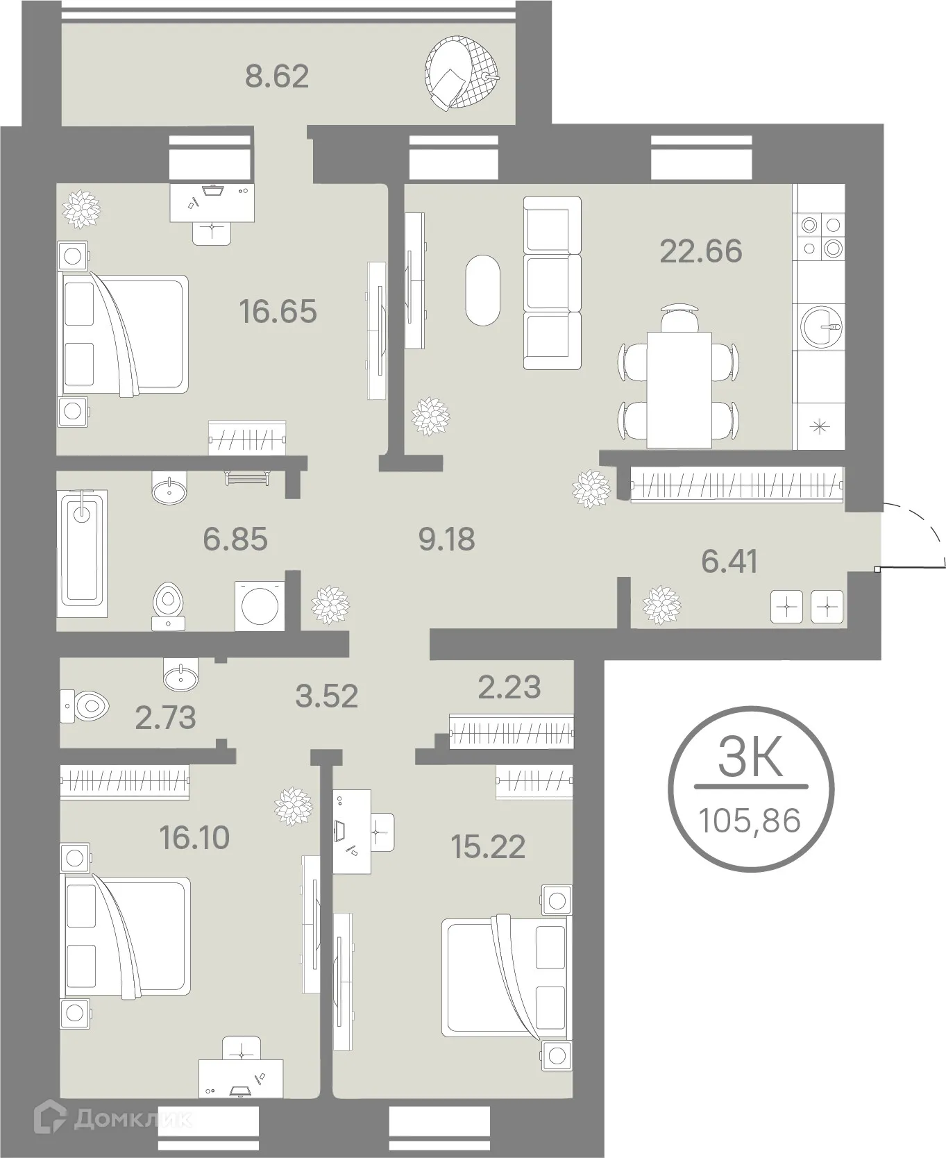 Фото квартиры в ЖК Ария
